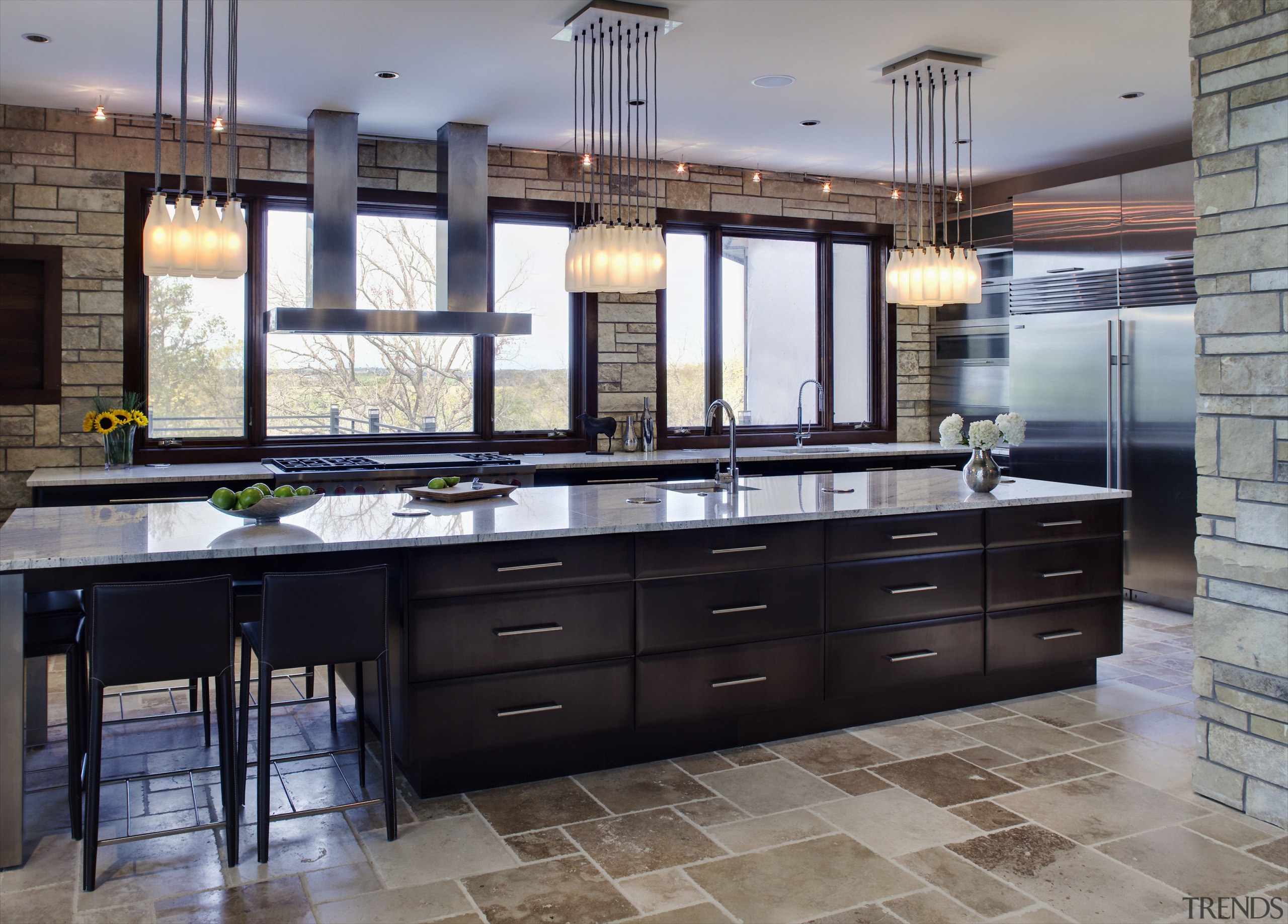 View of a kitchen designed by Drury Design cabinetry, countertop, cuisine classique, floor, flooring, interior design, kitchen, room, gray, black