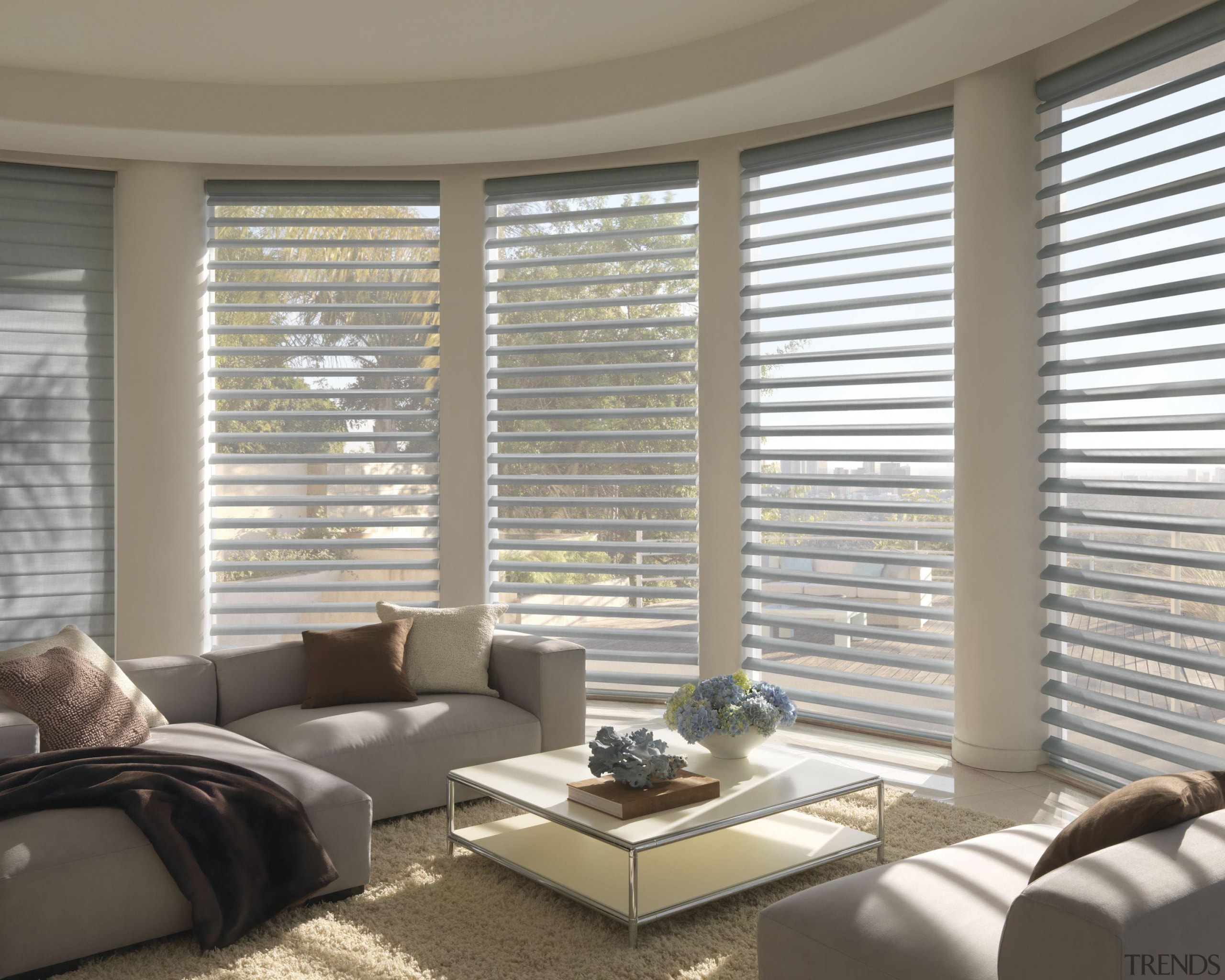 luxaflex pirouette shadings - luxaflex pirouette shadings - daylighting, home, interior design, living room, shade, window, window blind, window covering, window treatment, wood, gray