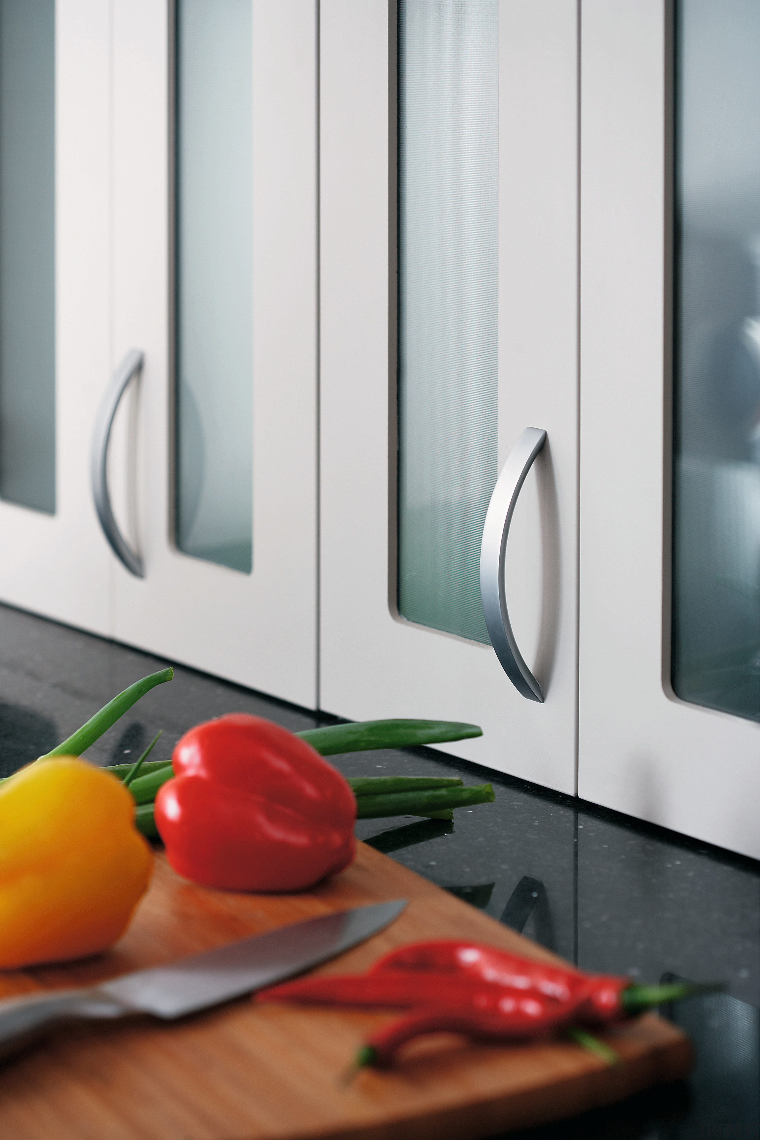 view of this kitchen featuring white granite benchtop, interior design, product design, window, white, gray