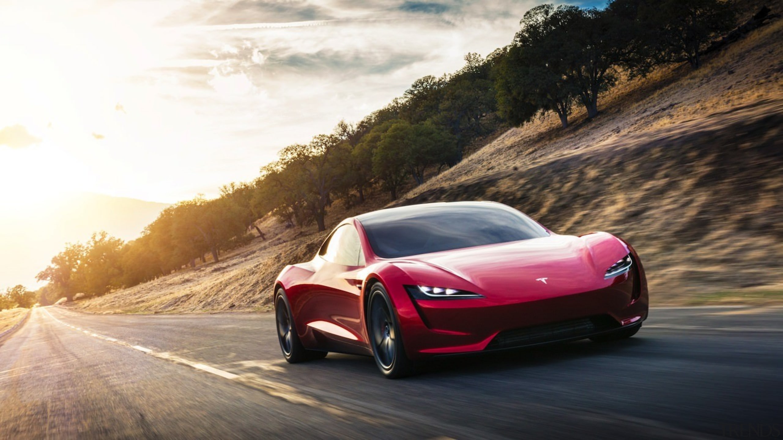 Tesla's new Roadster - Tesla's new Roadster - automotive design, car, computer wallpaper, concept car, family car, land vehicle, luxury vehicle, mid size car, mode of transport, motor vehicle, performance car, personal luxury car, race car, sky, sports car, supercar, vehicle, black, white