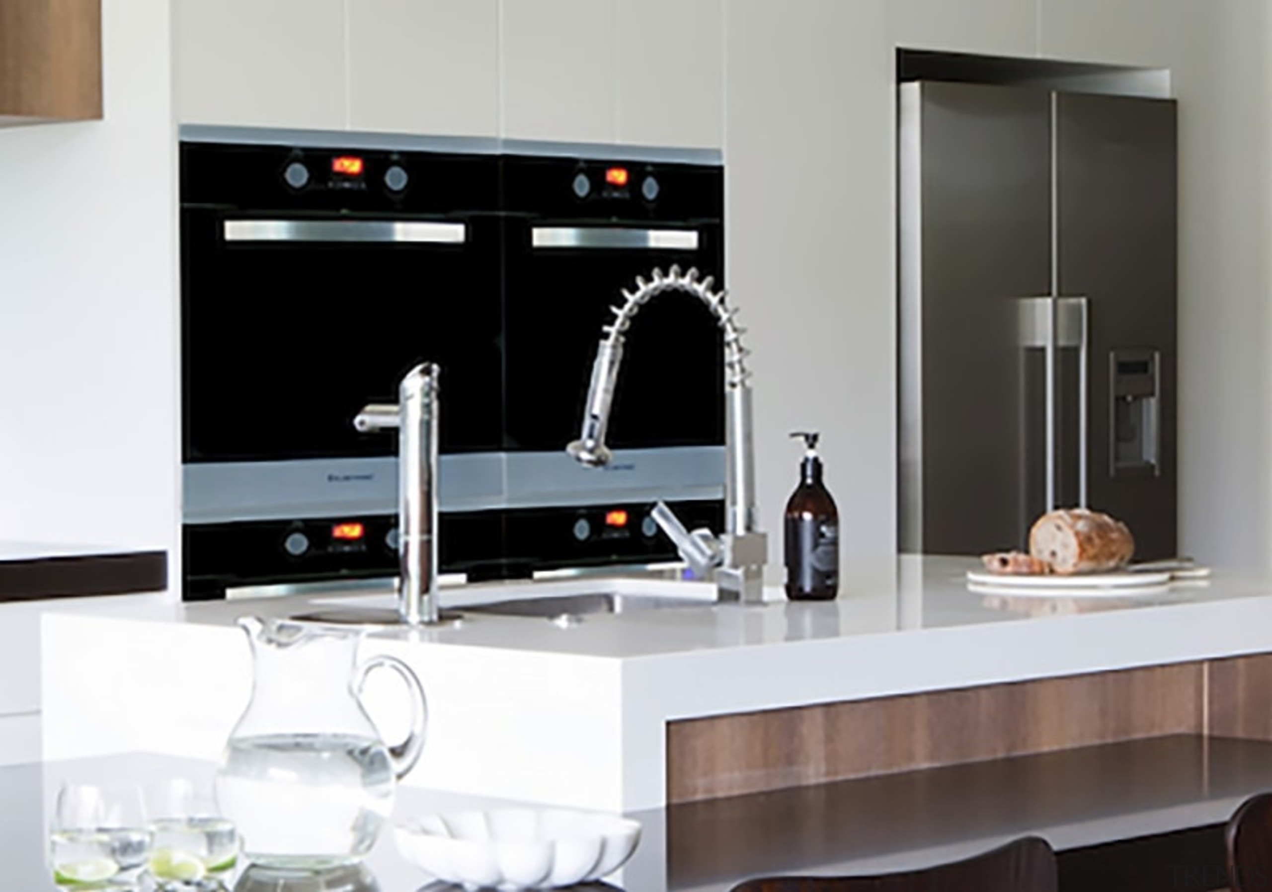 K-TOUCH HYDROLYTIC STEAM OVEN - countertop | furniture countertop, furniture, home appliance, interior design, kitchen, kitchen appliance, kitchen stove, small appliance, white, gray, black