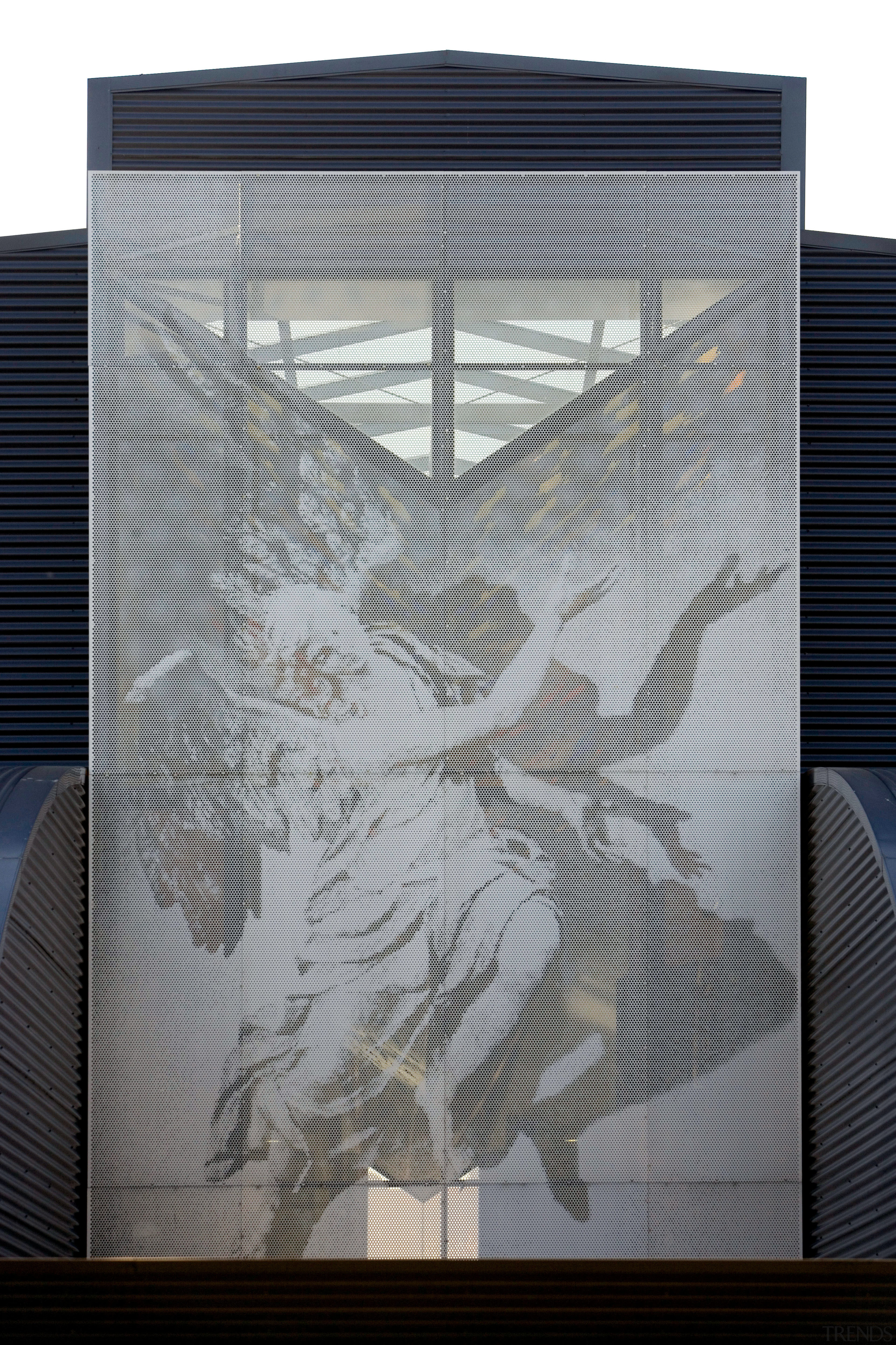 Exterior cladding panel - Exterior cladding panel - architecture, daylighting, design, glass, reflection, sky, structure, window, gray, black