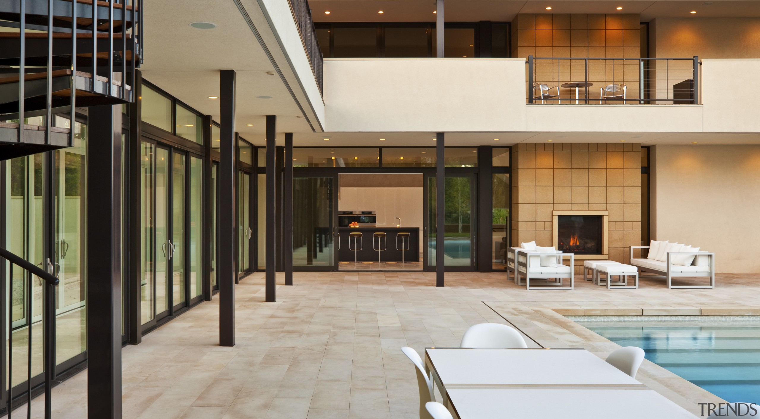 Exterior view of the kitchen - Exterior view architecture, estate, house, interior design, lobby, property, real estate, gray