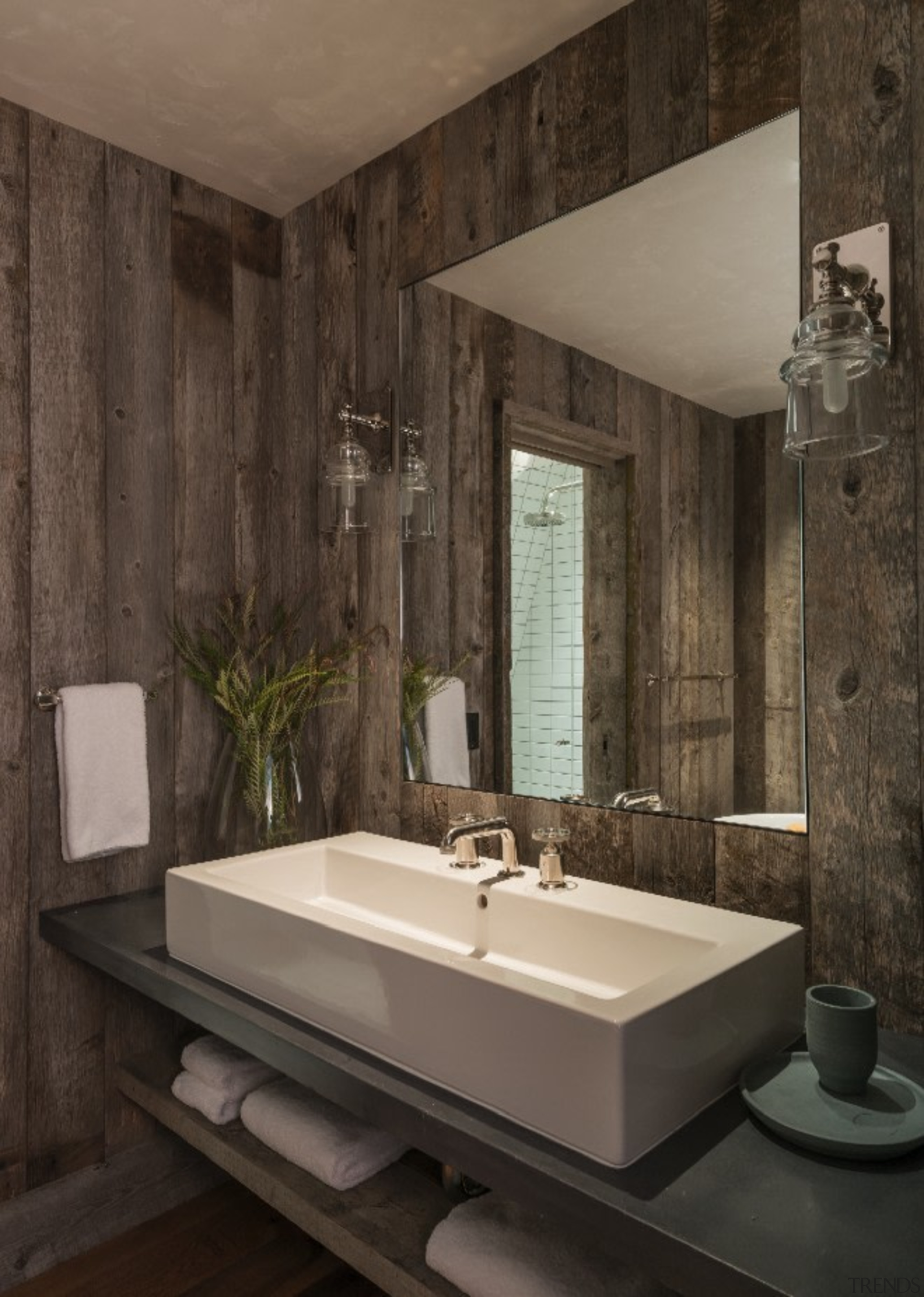 The bathroom is well appointed - The bathroom architecture, bathroom, floor, interior design, room, tile, wall, black