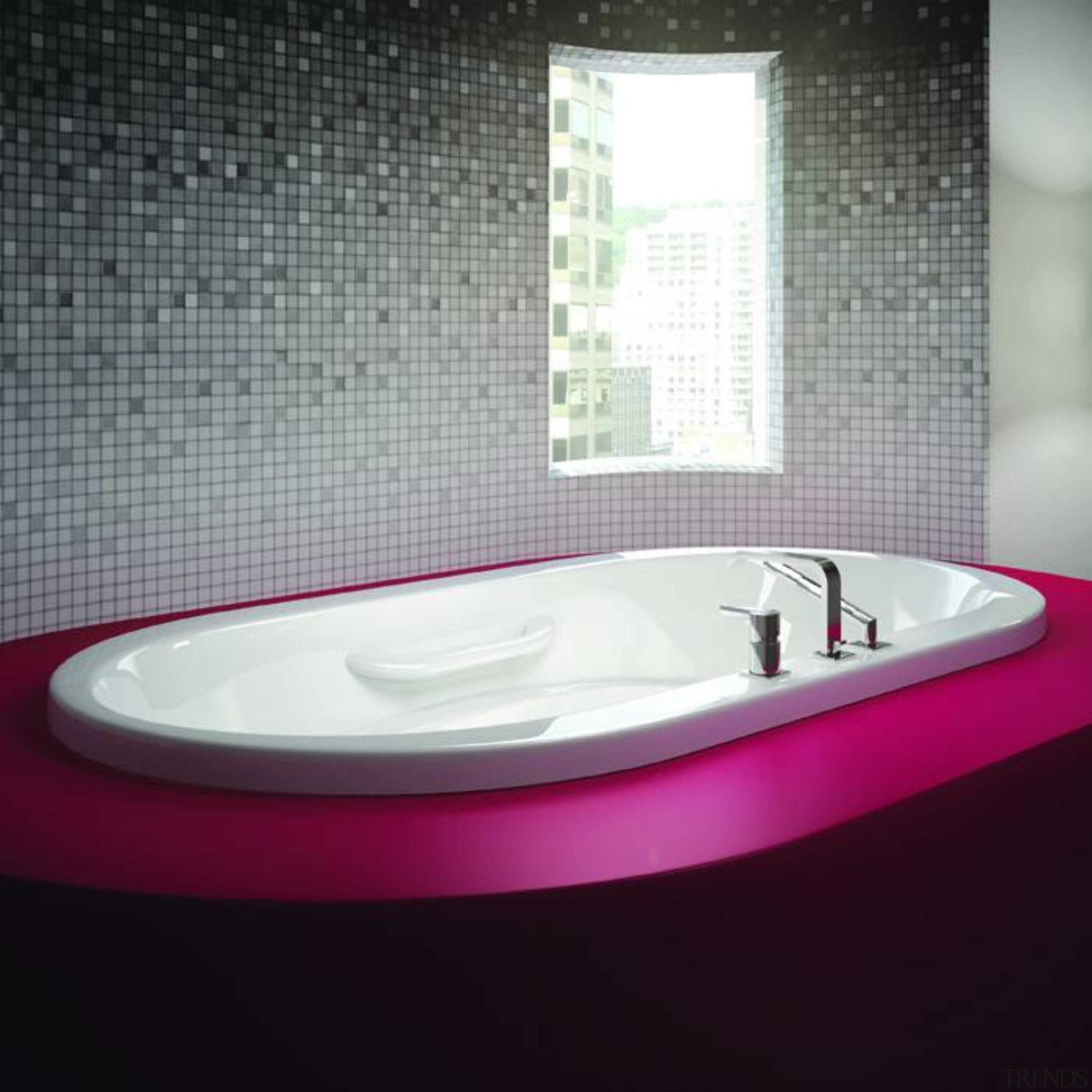 Amma7242 flat deck - Amma7242 flat deck - bathroom, bathroom sink, bathtub, ceramic, jacuzzi, plumbing fixture, product design, purple, sink, gray, black
