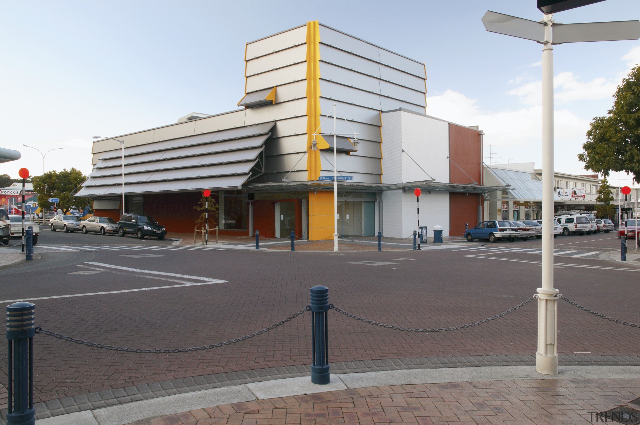 The new Tauranga art gallery - once a building, car, city, downtown, metropolitan area, mixed use, neighbourhood, real estate, residential area, gray, white