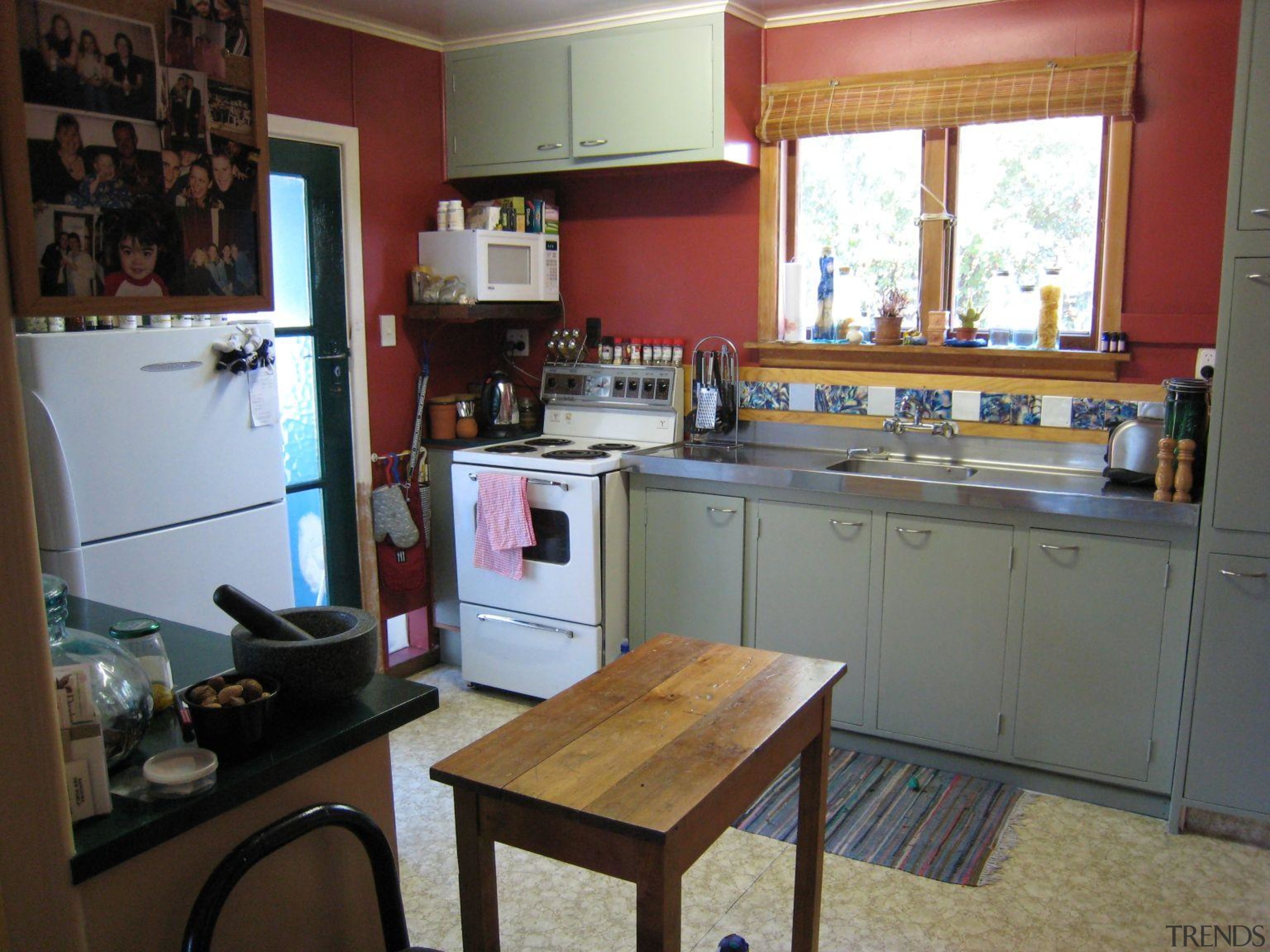 The original kitchen before major renovation by Higham countertop, kitchen, property, real estate, room, gray