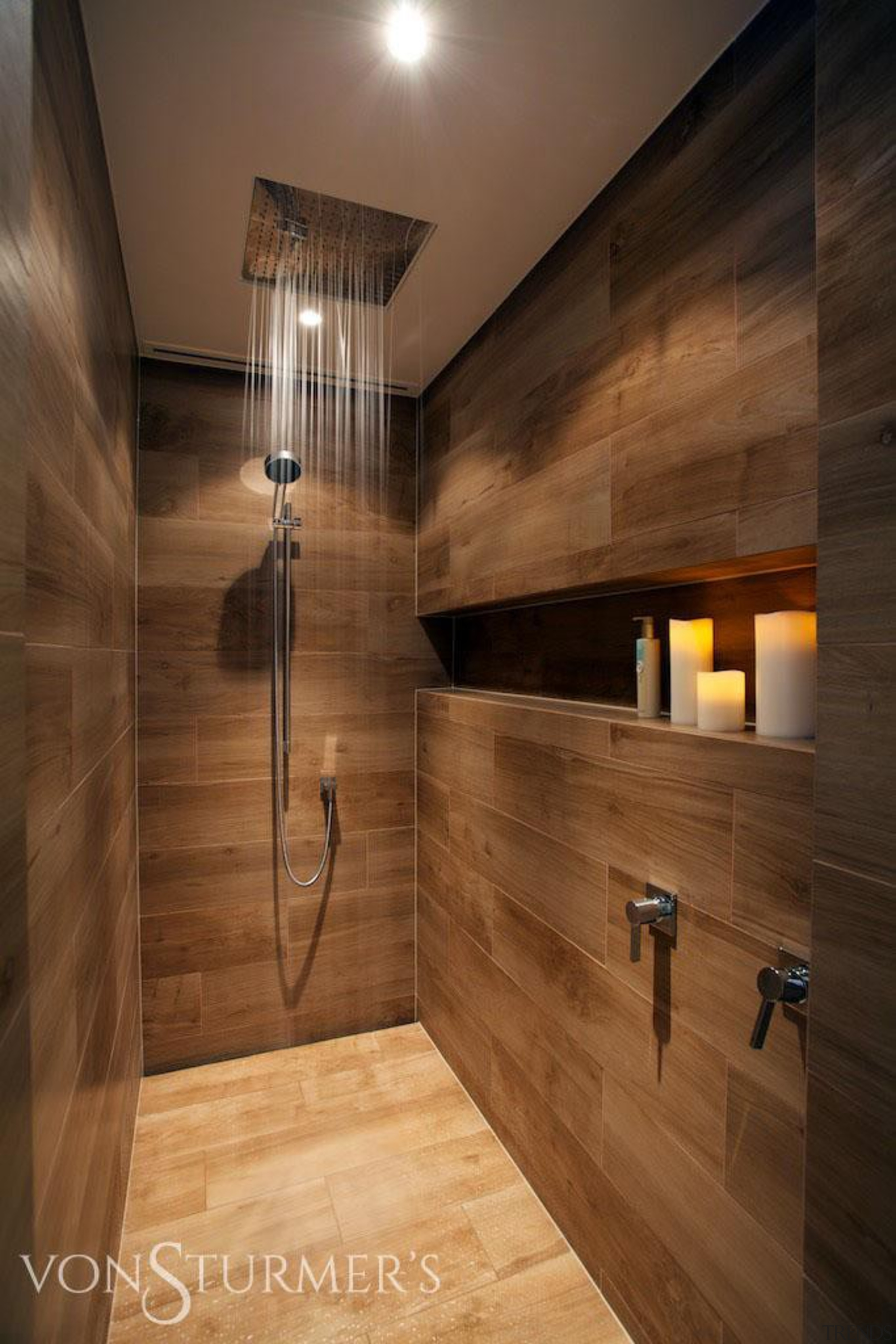 Etic wood look tiles - Etic wood look architecture, bathroom, floor, flooring, hardwood, interior design, lighting, lobby, room, tile, wall, wood, wood flooring, brown