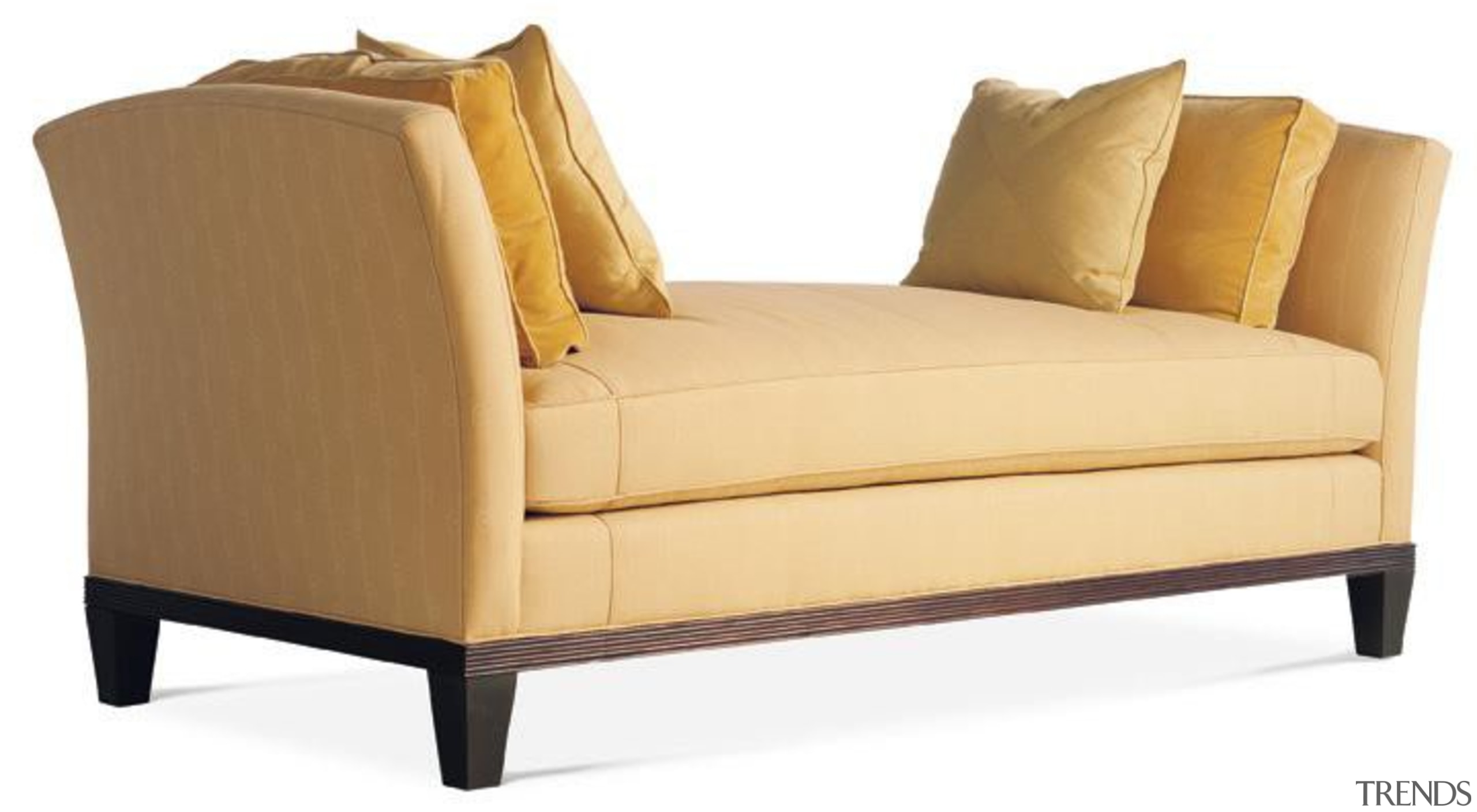 "A good room is an overall harmonious composition bed frame, chair, club chair, couch, furniture, loveseat, outdoor sofa, product, product design, sleeper chair, studio couch, white, orange