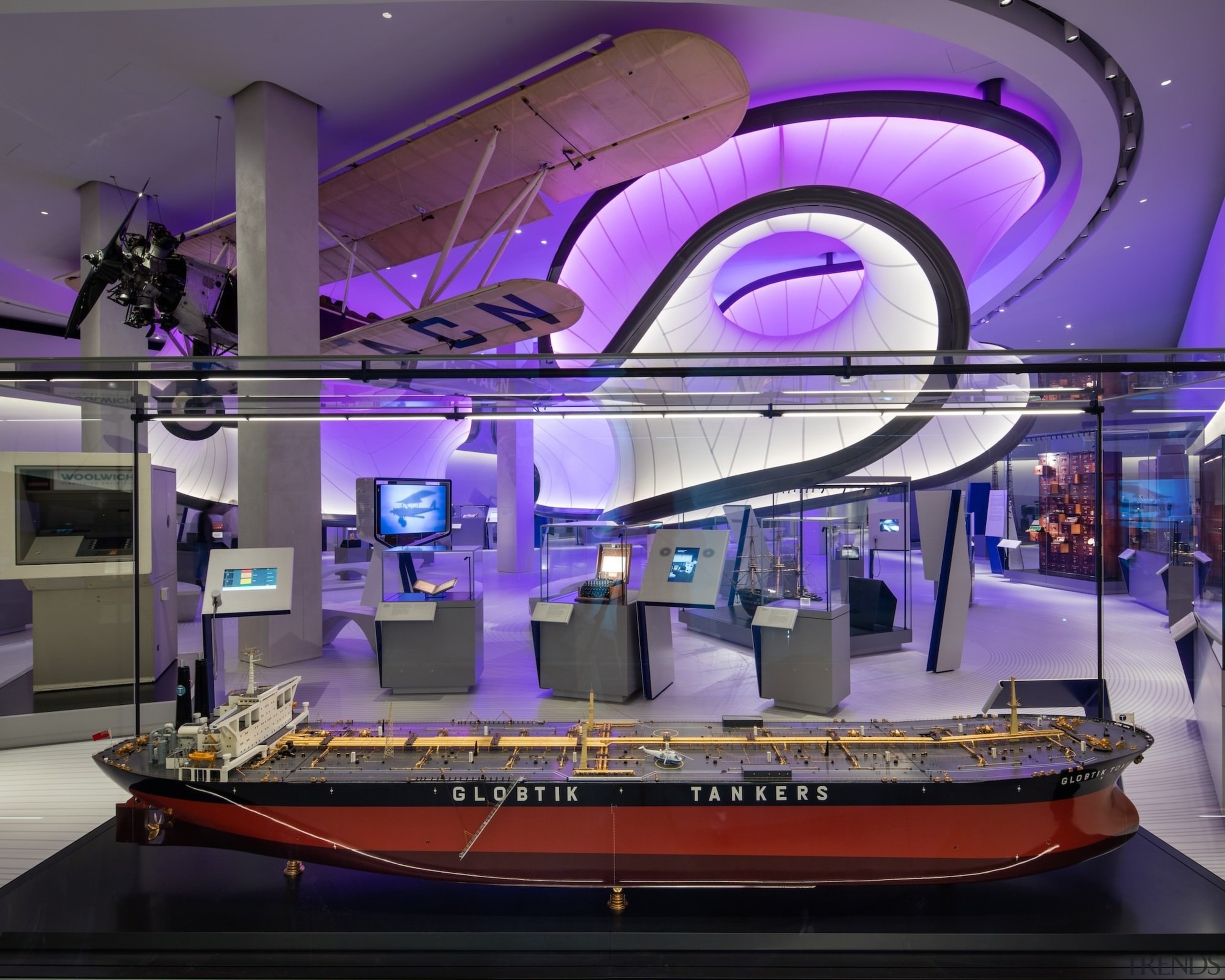 Zaha Hadid – Mathematics: The Winton Gallery – interior design, purple, purple