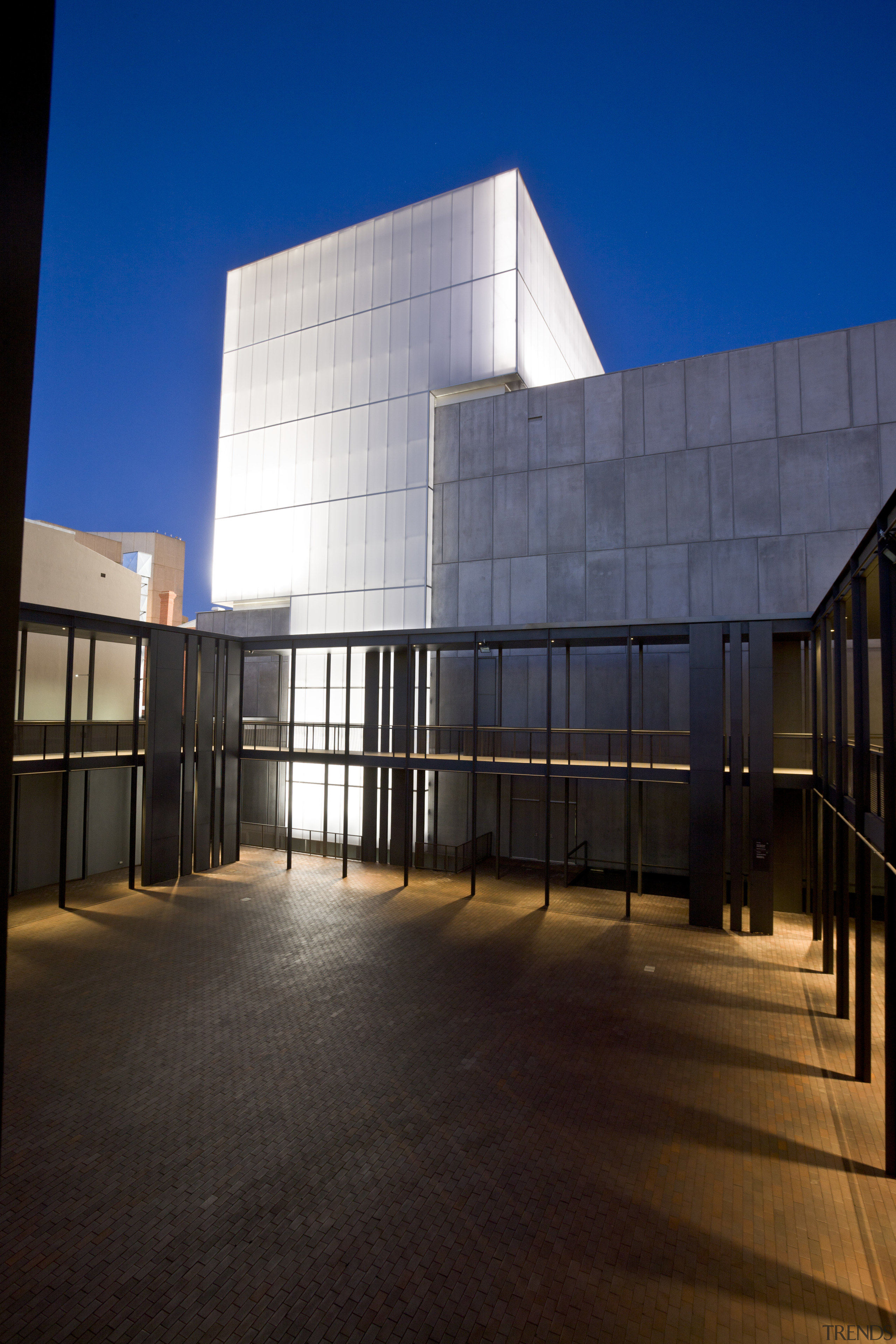 This is the Perth State Theatre, designed by architecture, building, commercial building, corporate headquarters, daylighting, daytime, evening, facade, headquarters, house, line, reflection, sky, structure, tourist attraction, window, black, blue