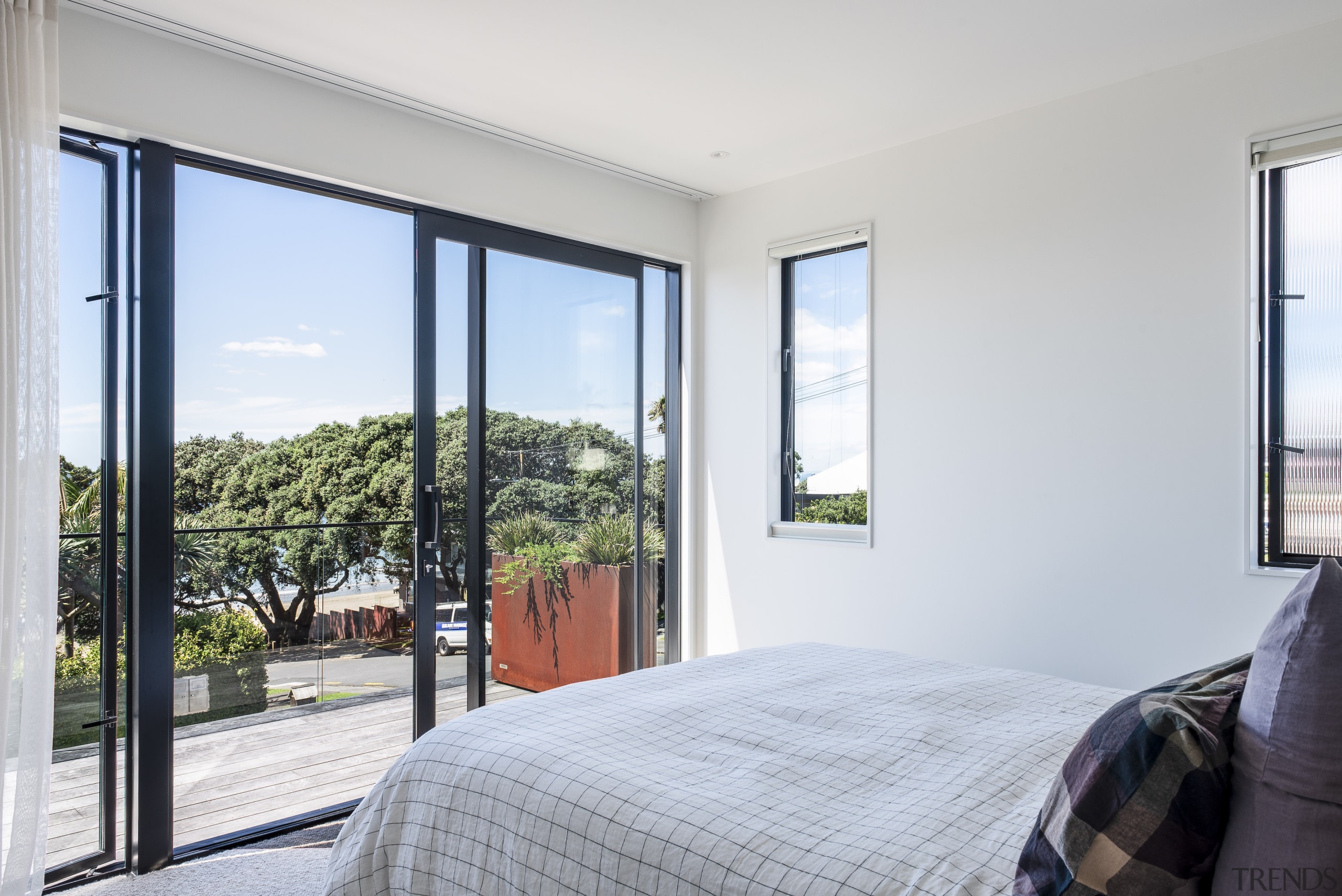 The master bedroom has its own private deck 