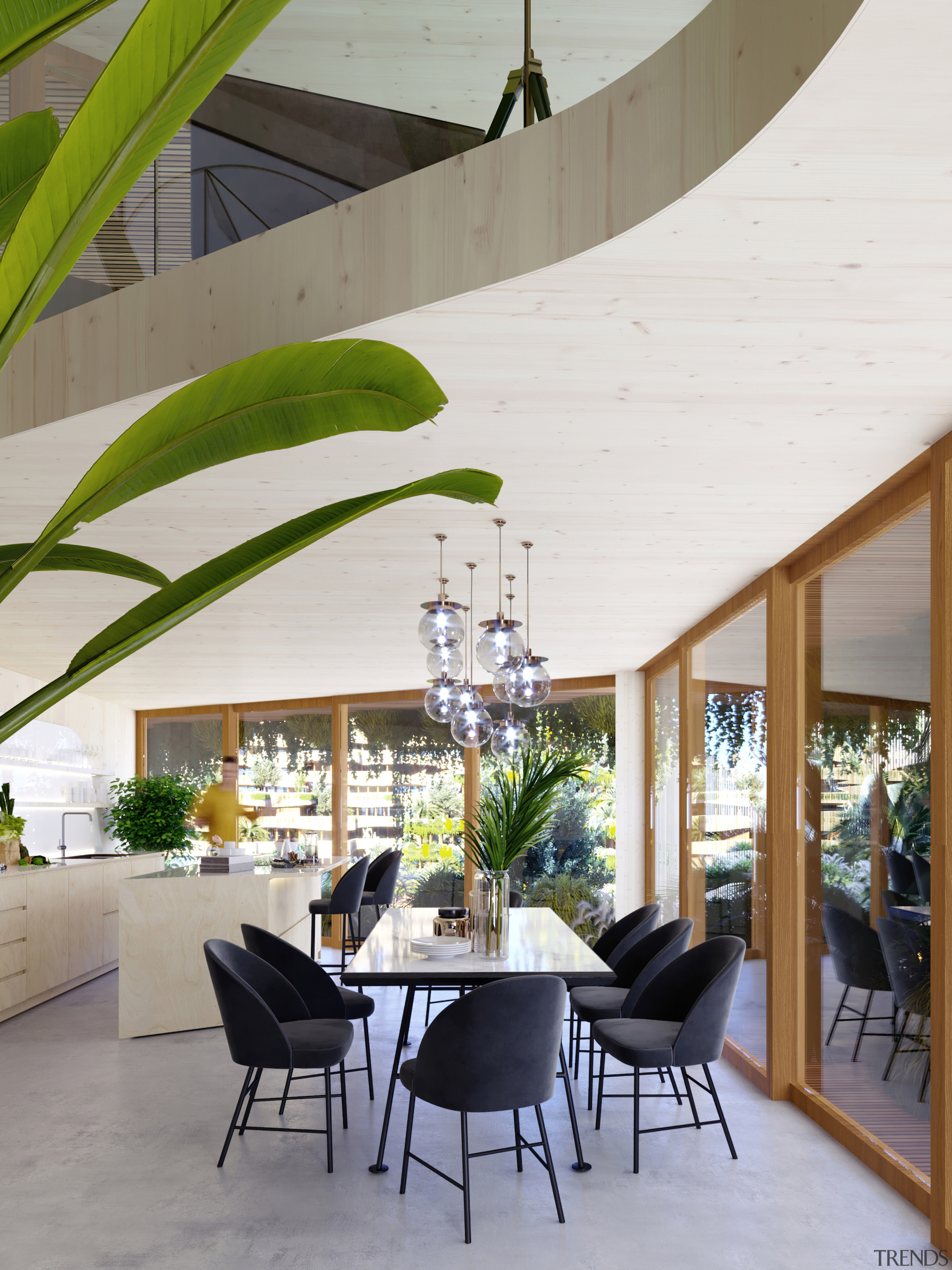 A duplex – showing the apartment's airy, two-level 