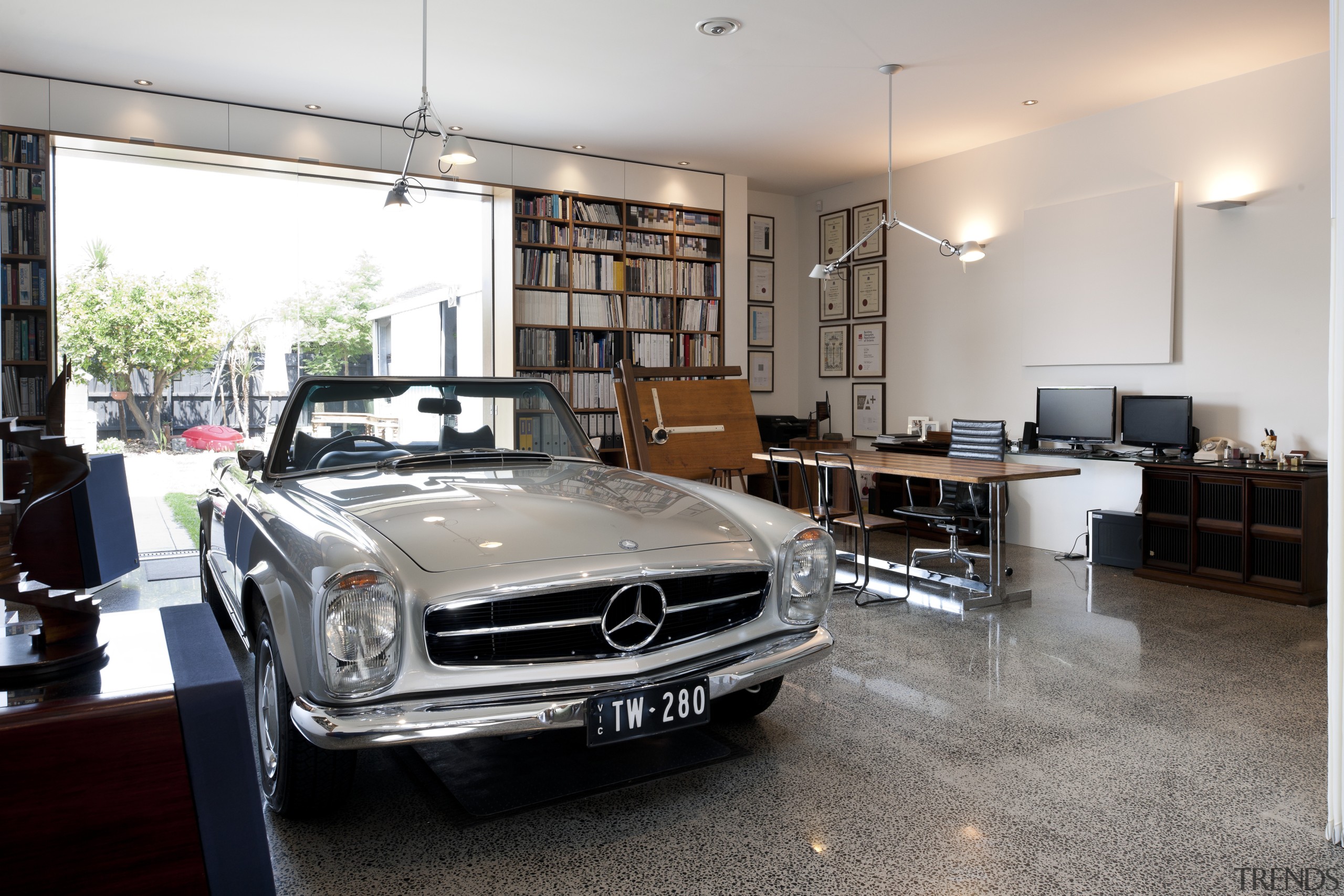 Taras Wolf contemporary family home - Taras Wolf automotive design, automotive exterior, building, car, classic, classic car, mercedes benz, motor vehicle, personal luxury car, vehicle, white, black