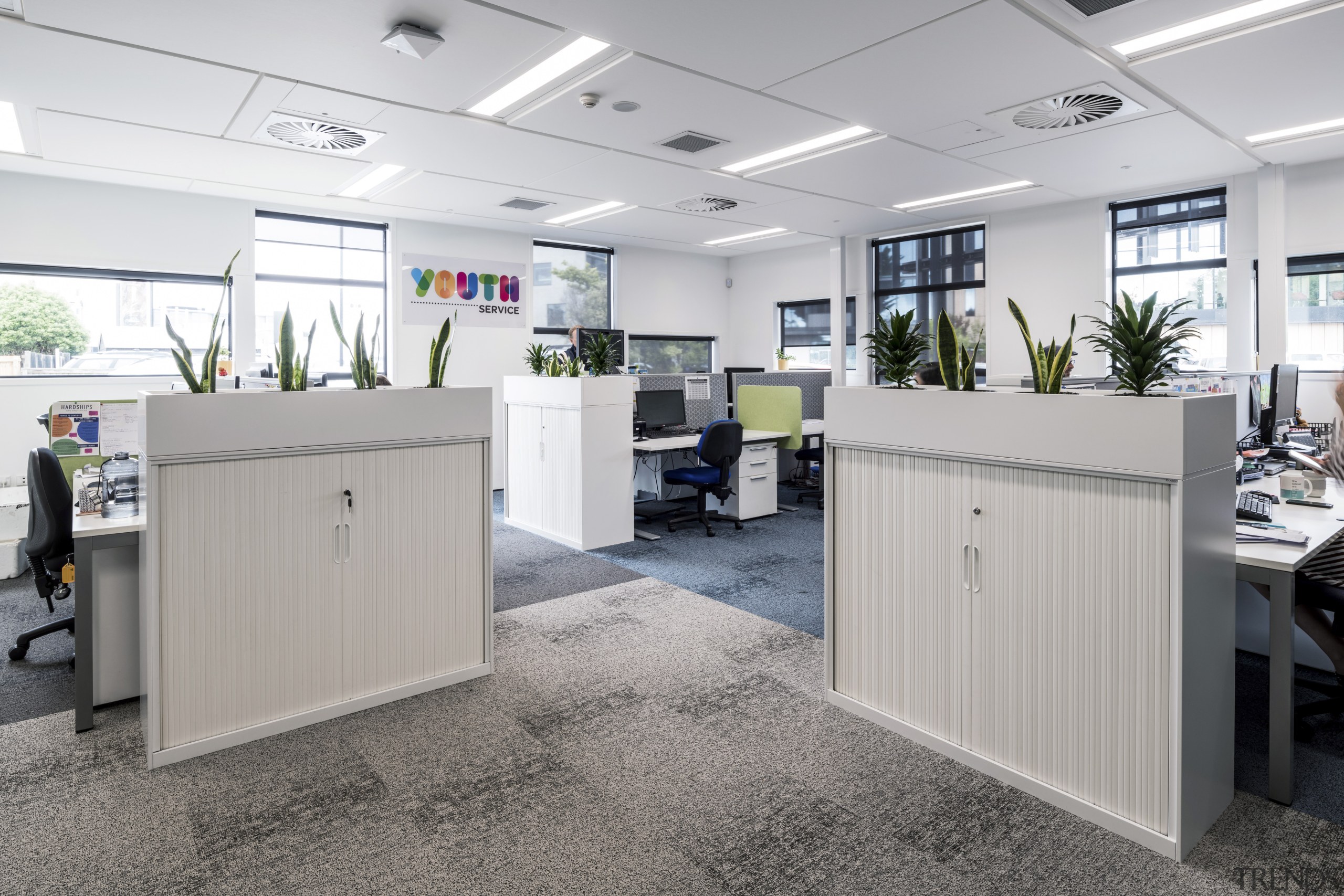 The offices are light-filled and energy efficient thanks 