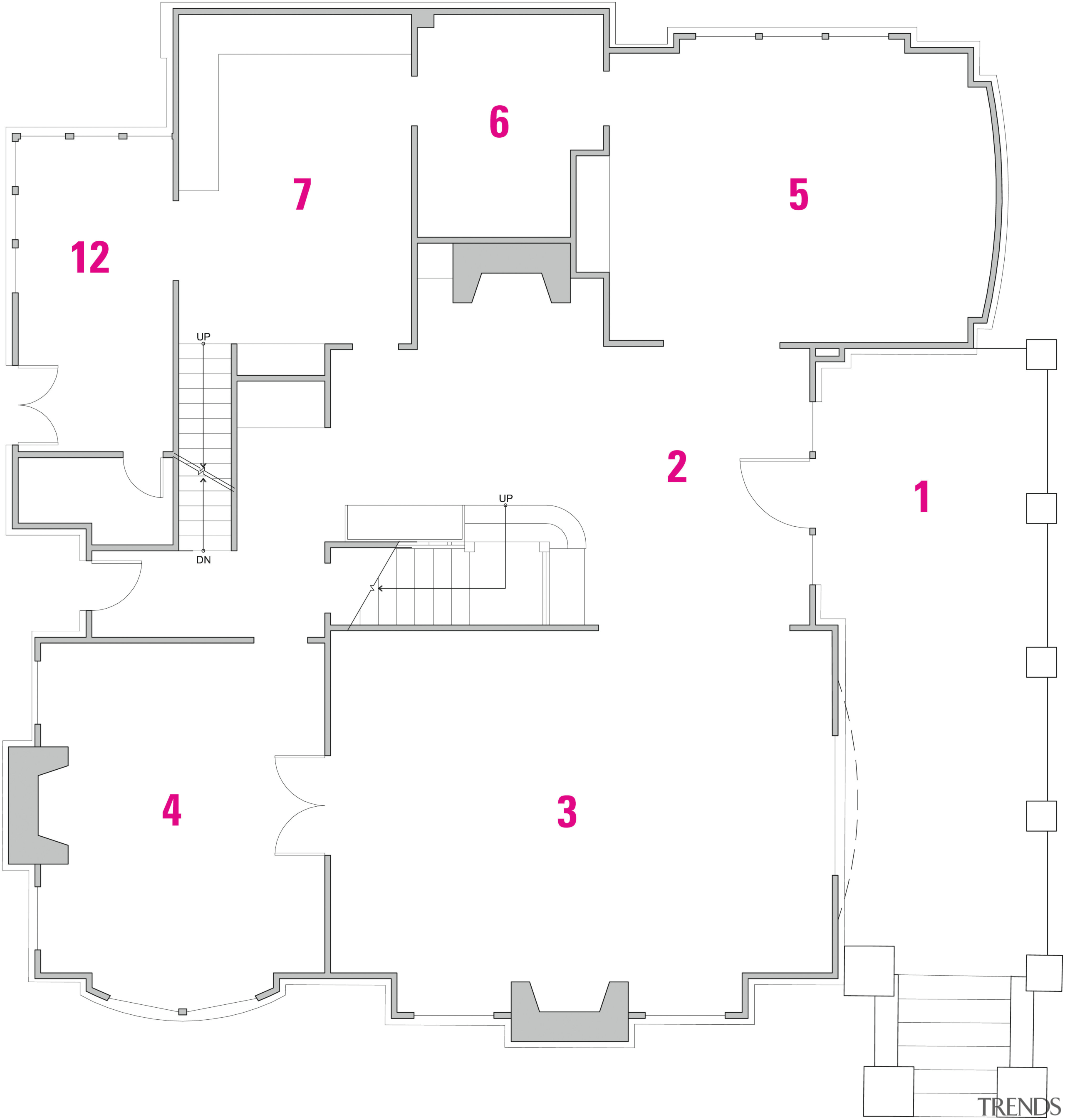 Floor plans of this traditional century-old house. area, design, diagram, drawing, floor plan, font, line, product design, text, white