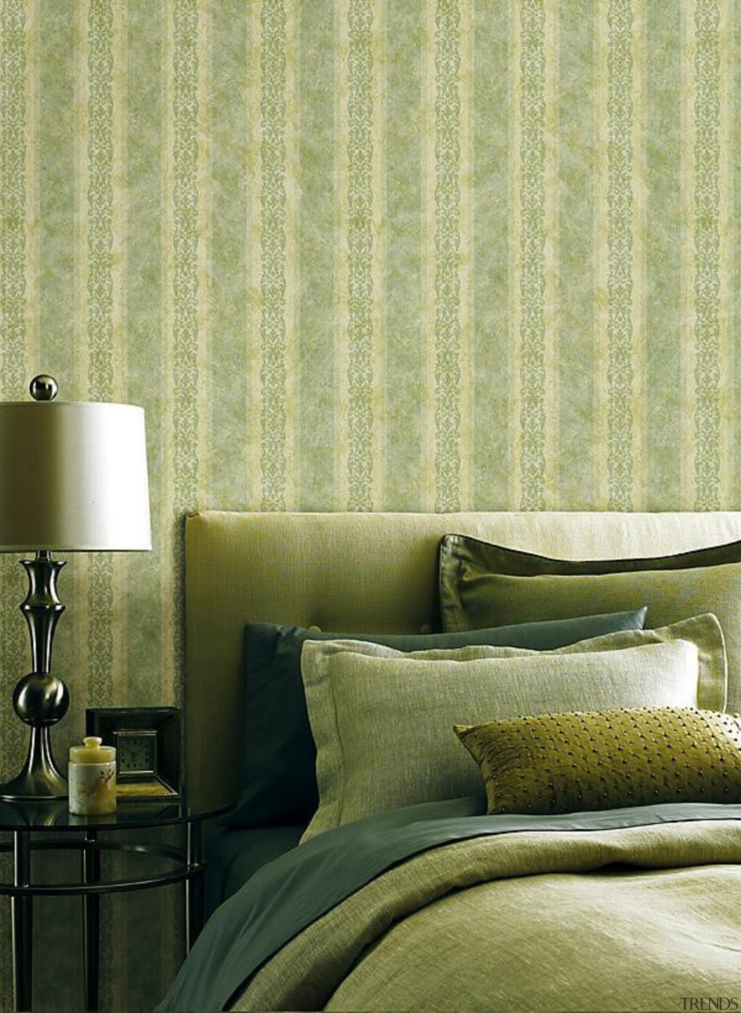 Saphyr II Range - bed frame | bed bed frame, bed sheet, bedroom, curtain, duvet cover, green, interior design, room, textile, wall, wallpaper, window covering, window treatment, yellow, brown