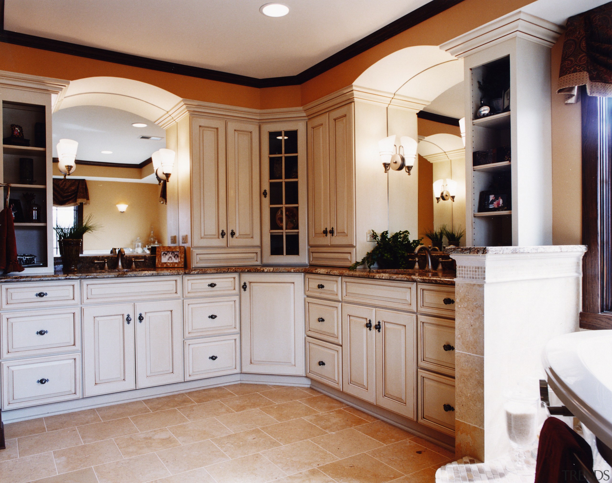 A view of a kitchen by Insignia Kitchen cabinetry, countertop, cuisine classique, furniture, home, interior design, kitchen, room, gray