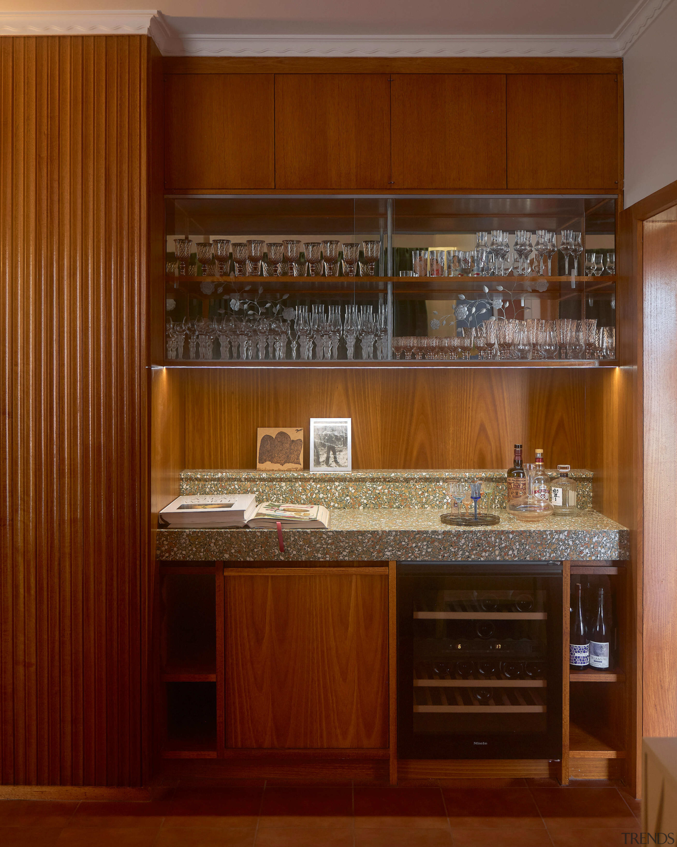 Bar/drinks area. - Mid-century fare - 