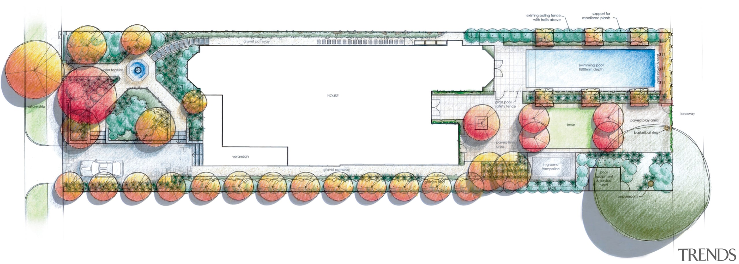 View of the landscape plans. - View of area, floor plan, plan, product design, white