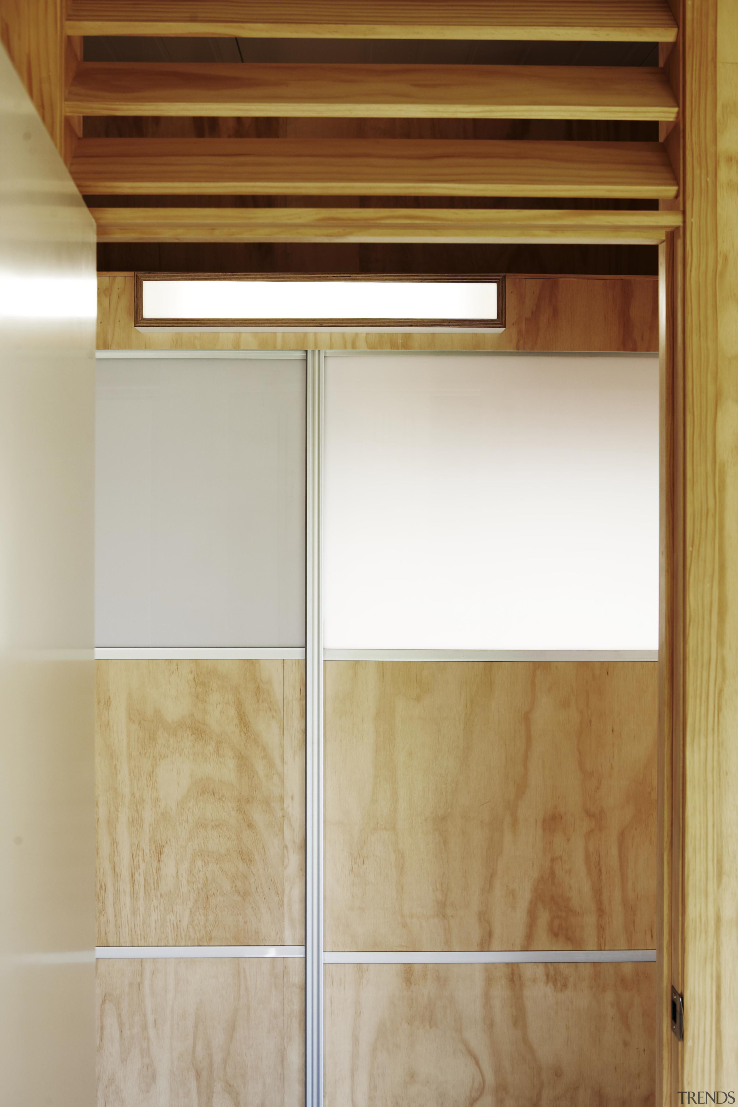 Waitakere Ranges - Studio 19 VisionWest Community Housing cabinetry, door, floor, hardwood, plywood, shelf, wall, wood, wood stain, gray, brown