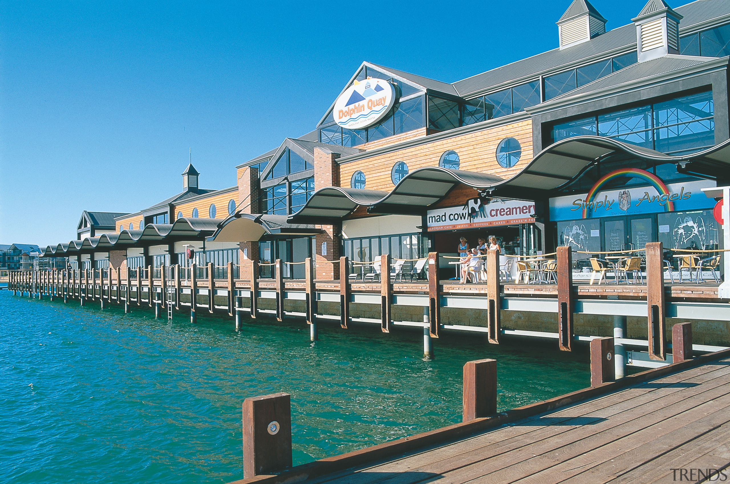 View of the Mandurah Ocean Marina which was leisure, real estate, resort, resort town, sea, sky, swimming pool, tourism, vacation, water, water transportation, waterway, teal