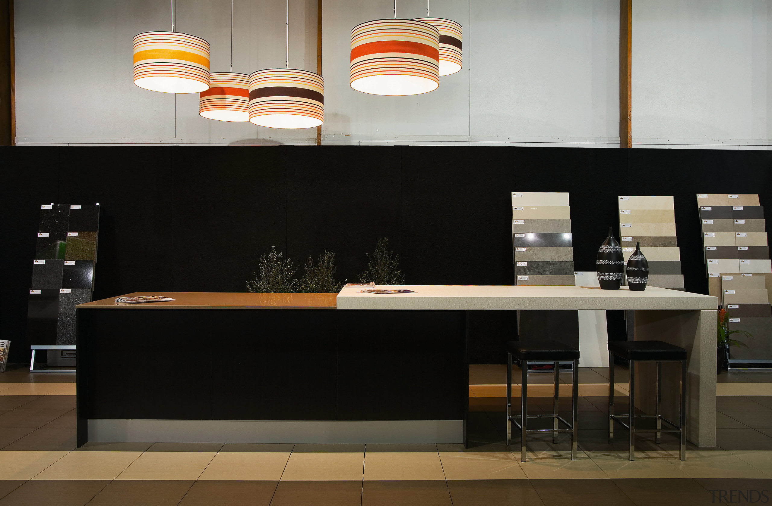 view of this kitchen designed by yellow fox ceiling, countertop, furniture, interior design, kitchen, light fixture, product design, table, black, gray