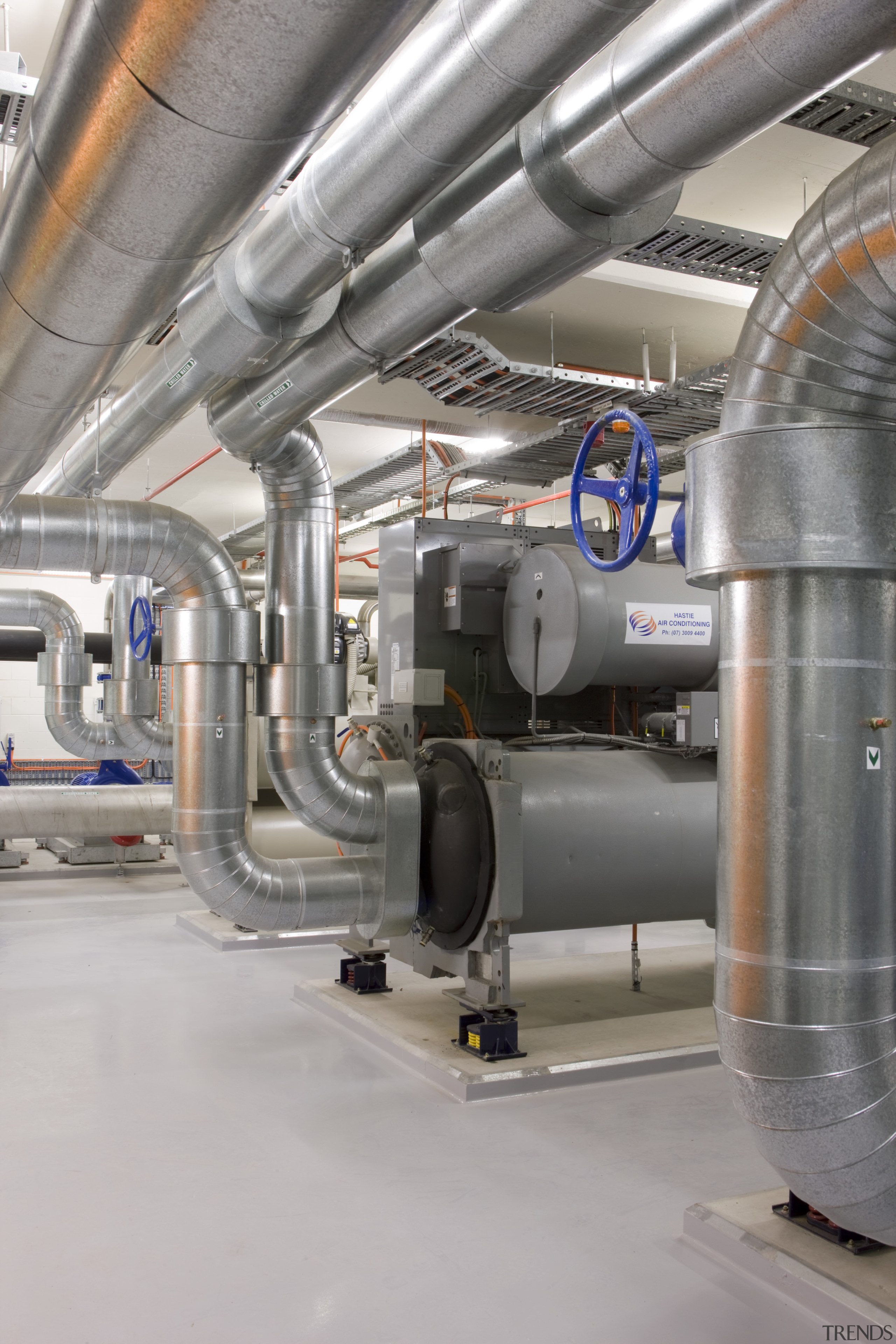 Hastie Air Conditioning supplied the clean air and engineering, factory, industry, machine, manufacturing, pipe, gray