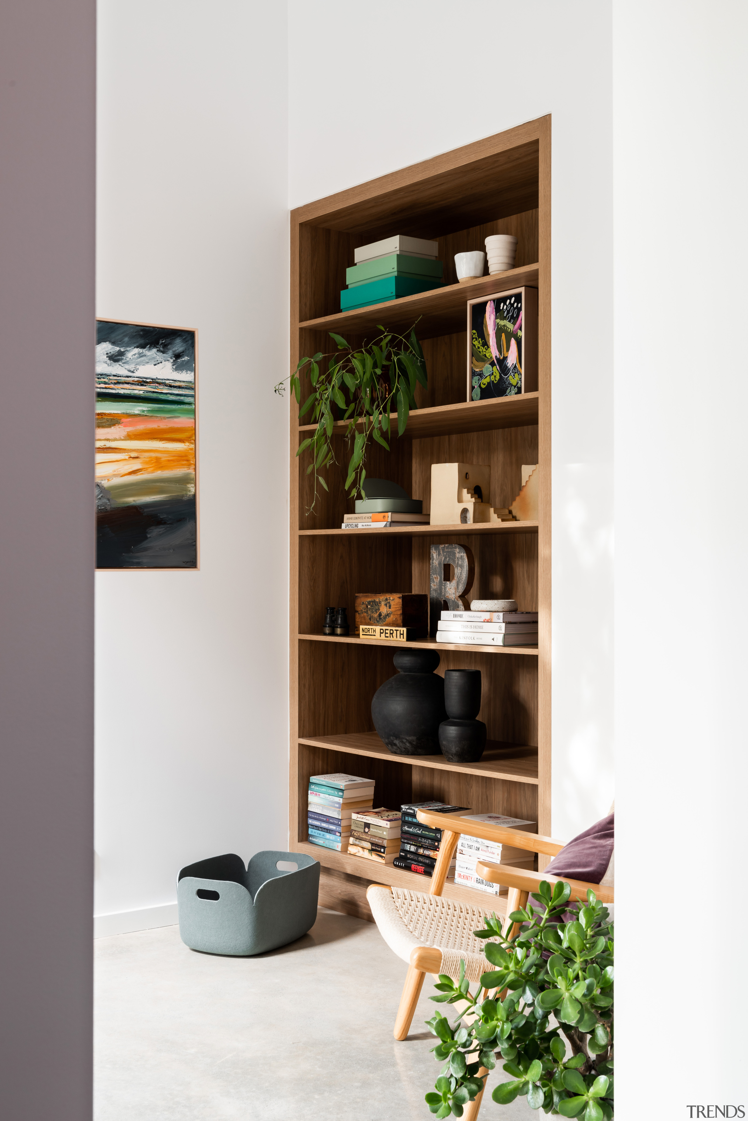 A library nook is part of a linking 