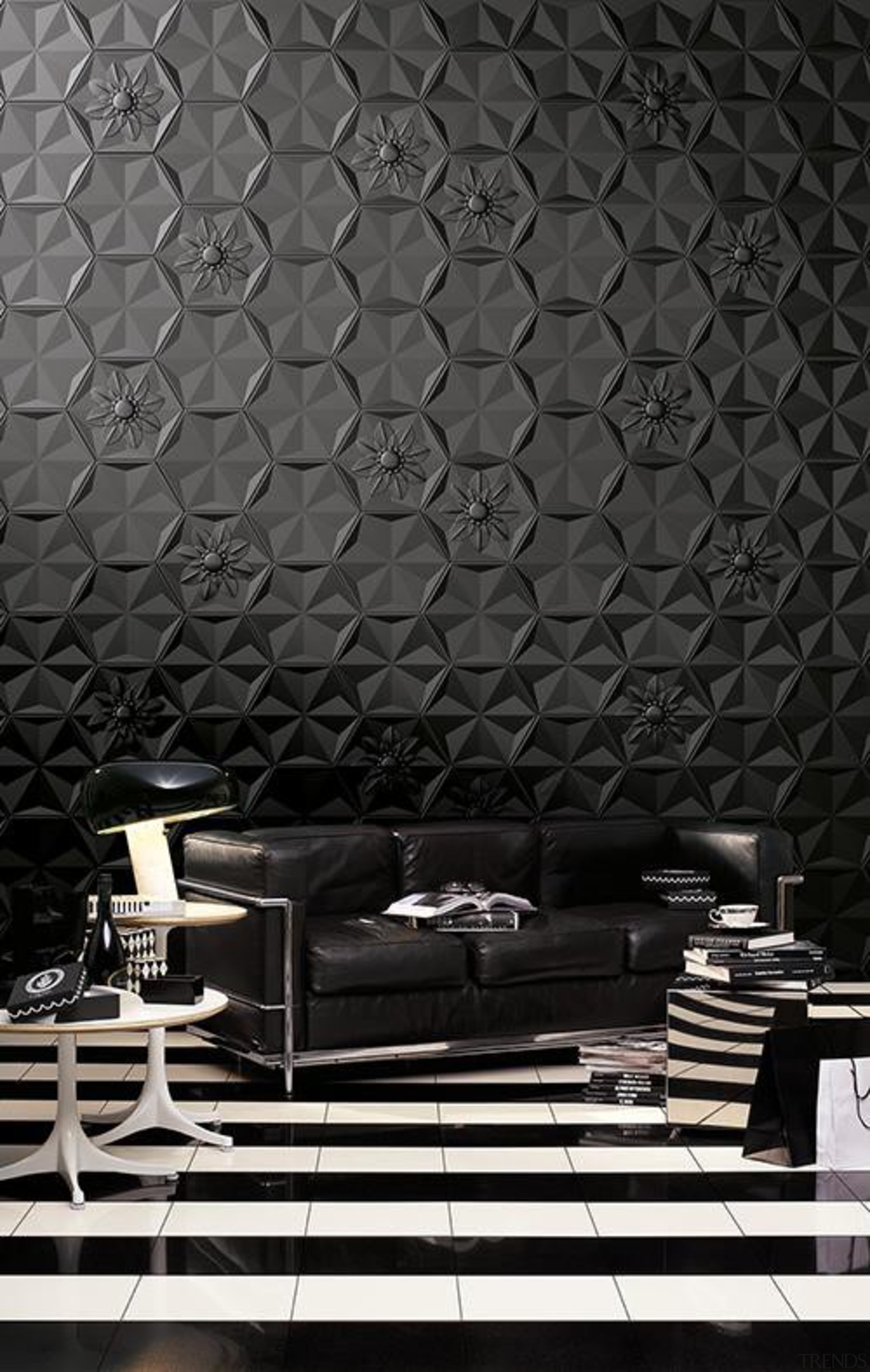 Different designs can be achieved by mixing and architecture, black, black and white, design, interior design, monochrome, monochrome photography, pattern, wall, wallpaper, black