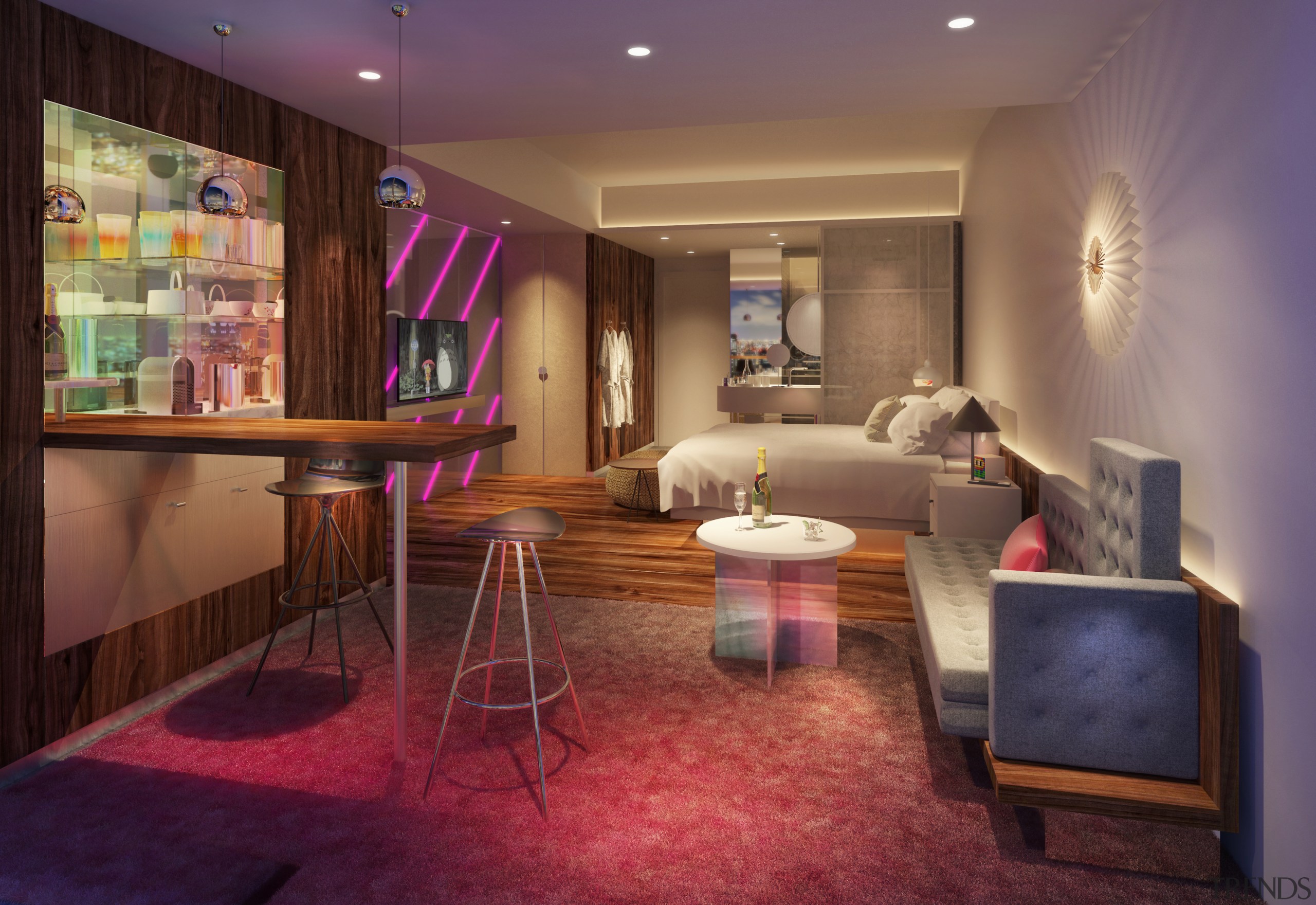 A suite in the eye-popping Osaka hotel. - 