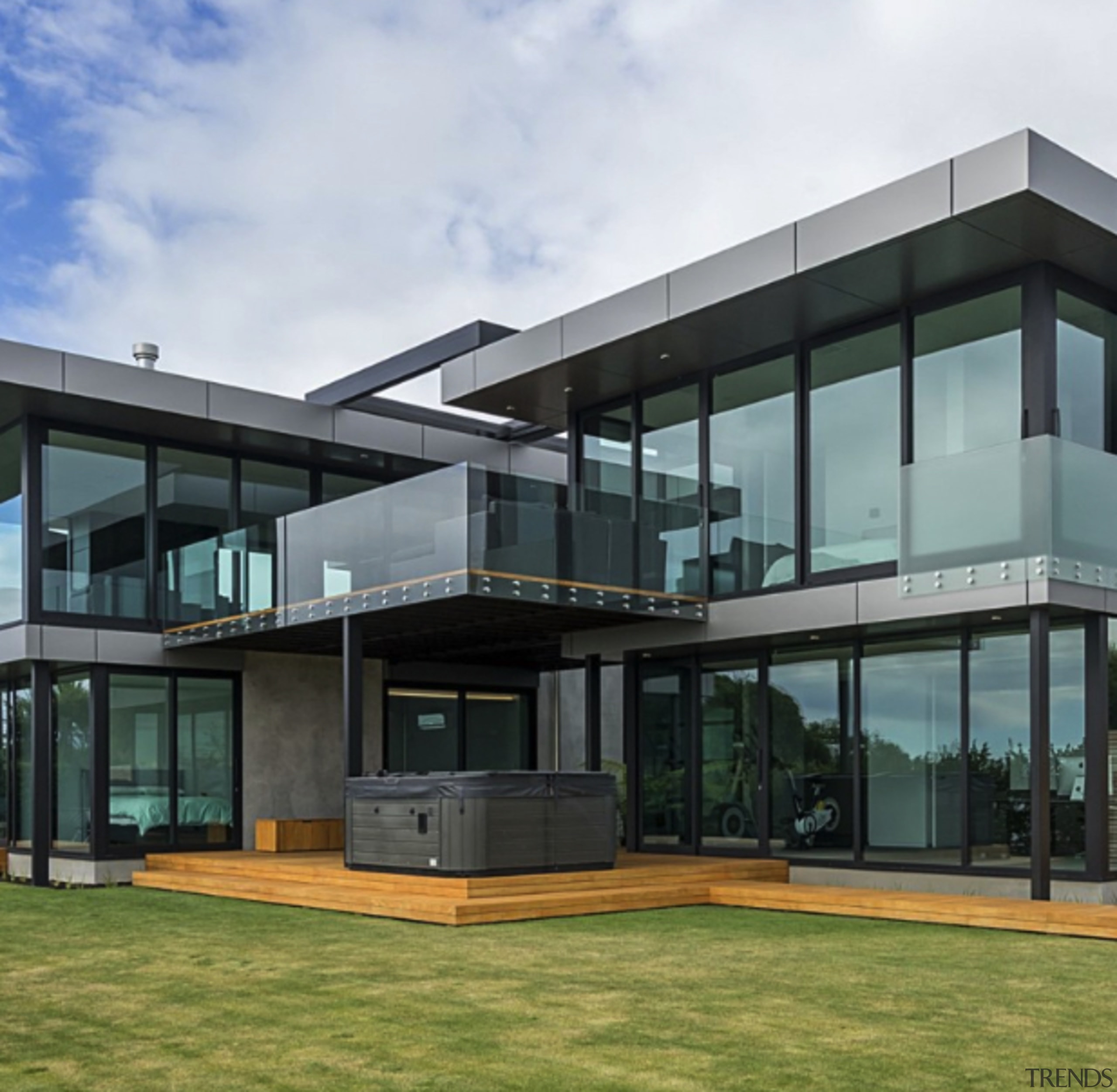This award winning home features sliders and stackers 