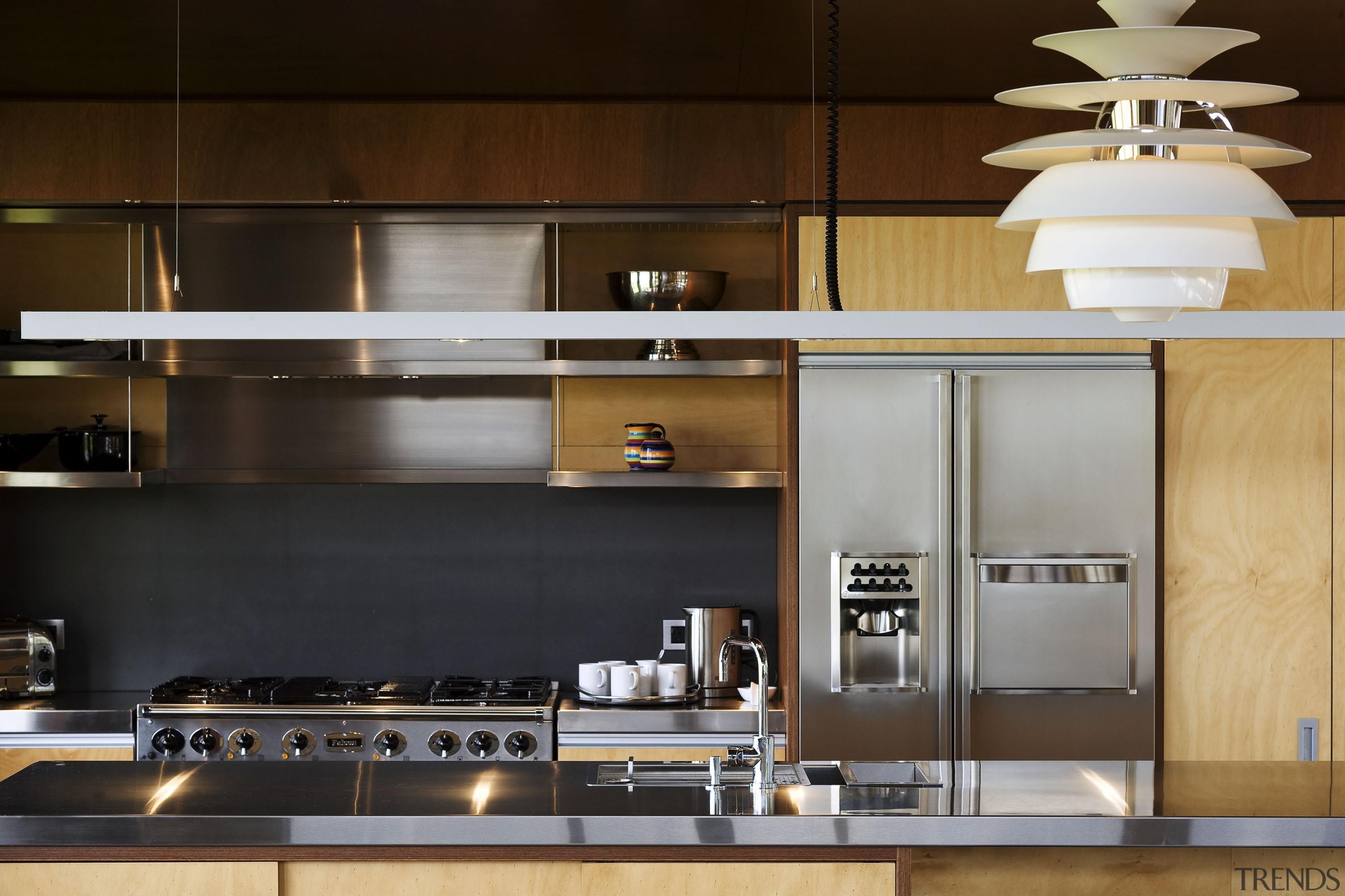 Waiheke Island, Auckland - Owhanake Bay - countertop countertop, cuisine classique, interior design, kitchen, under cabinet lighting, brown, black