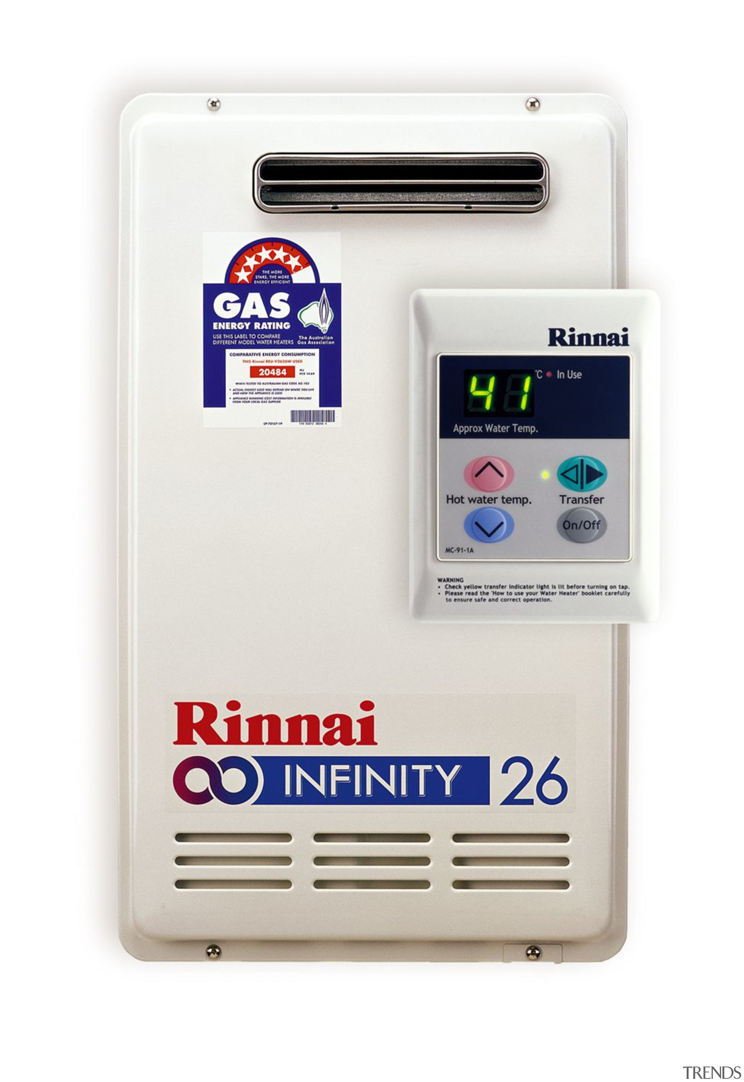 view of the Rinnai System - view of electronics accessory, hardware, product, product design, technology, white