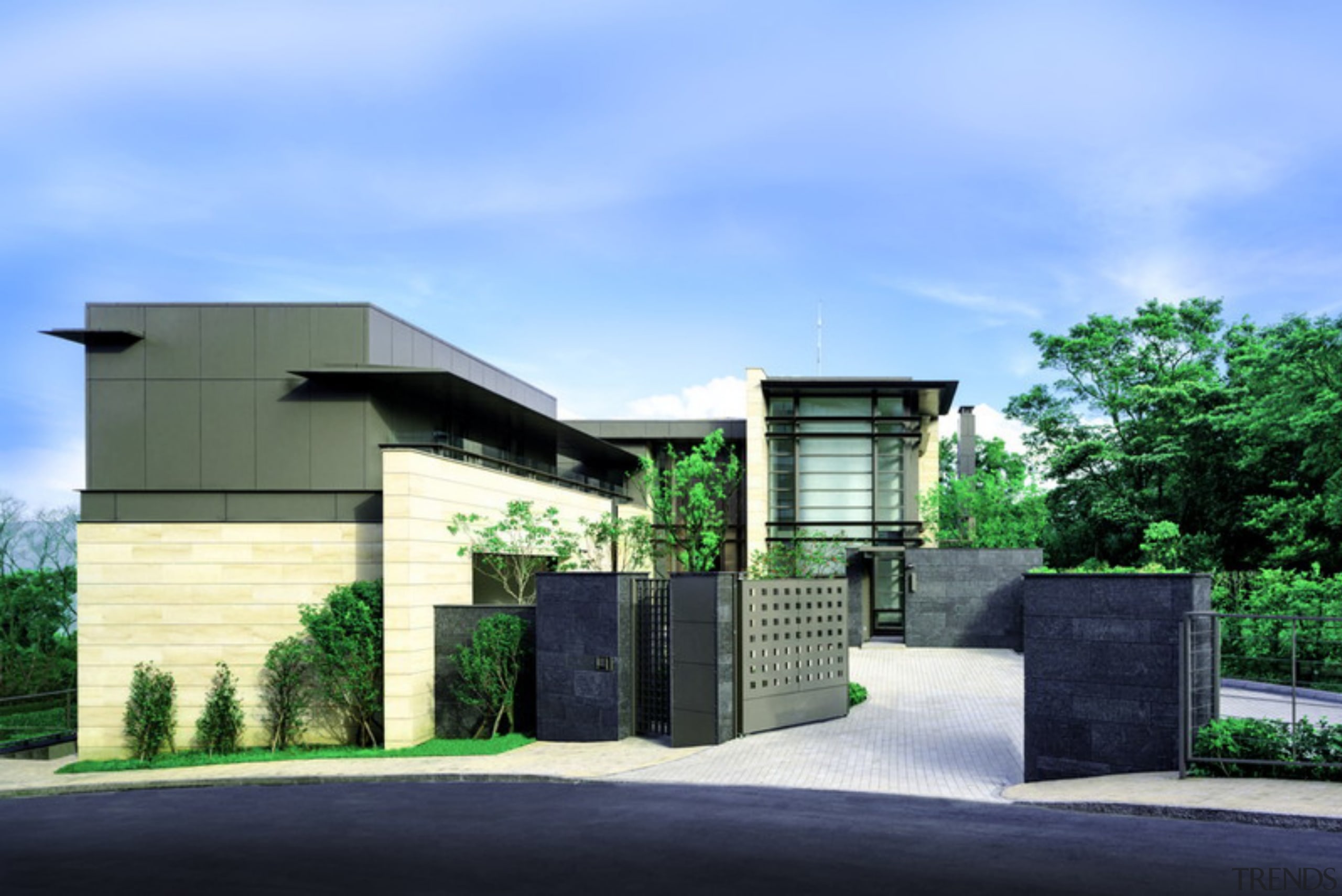 Lantern House - Jim Olson Houses - architecture architecture, building, condominium, elevation, estate, facade, home, house, property, real estate, residential area, teal