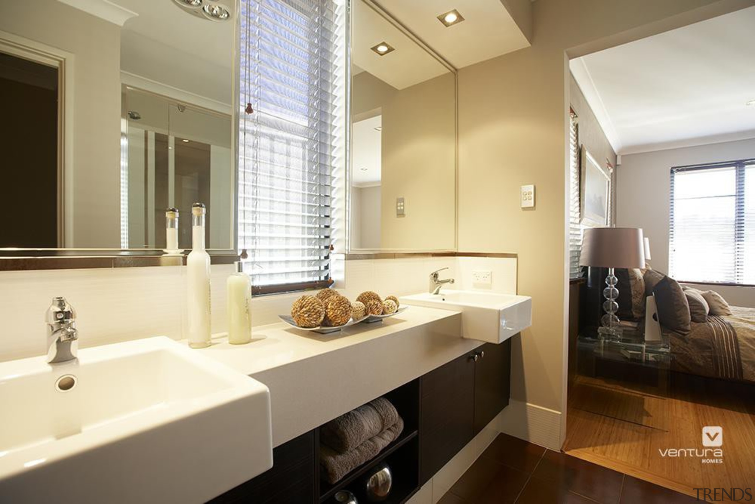 Ensuite design. - The Connoisseur Display Home - bathroom, home, interior design, real estate, room, sink, brown