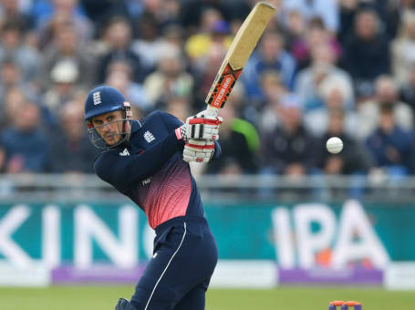 Alex Hales batting for England 2017