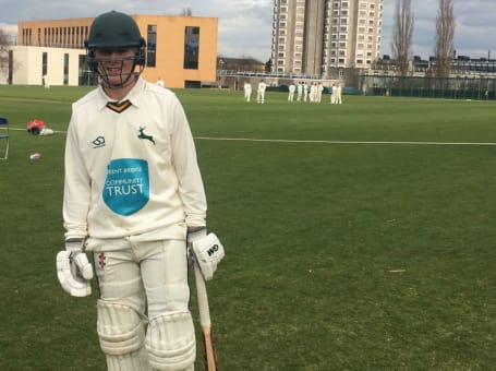 Chris Gibson century at Loughborough