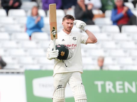 Joe Clarke century v Worcestershire