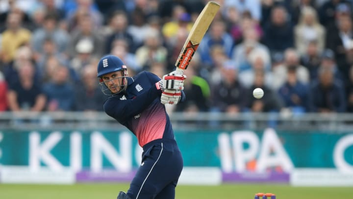 Alex Hales batting for England 2017