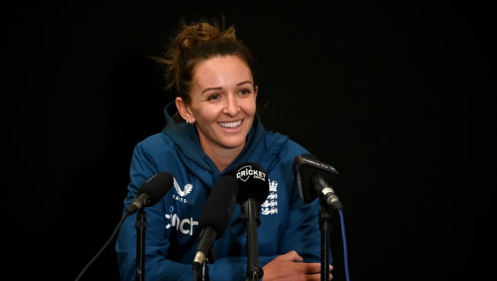 Kate Cross pre Ashes presser