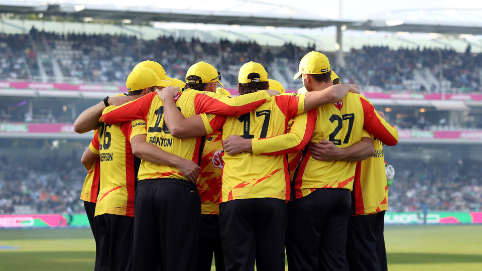 Trent Rockets huddle