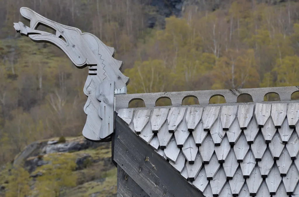 Dragehode og møne Ægir Bryggeri Dragehode Ægir Bryggeri