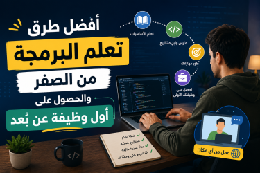 أفضل طرق تعلم البرمجة من الصفر والحصول على أول وظيفة عن بُعد
