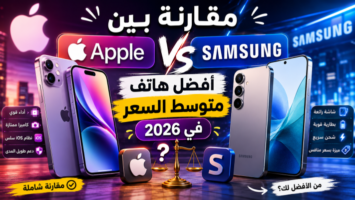 مقارنة بين Apple وSamsung: أفضل هاتف متوسط السعر في 2026