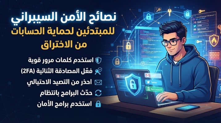 نصائح الأمن السيبراني للمبتدئين لحماية الحسابات من الاختراق