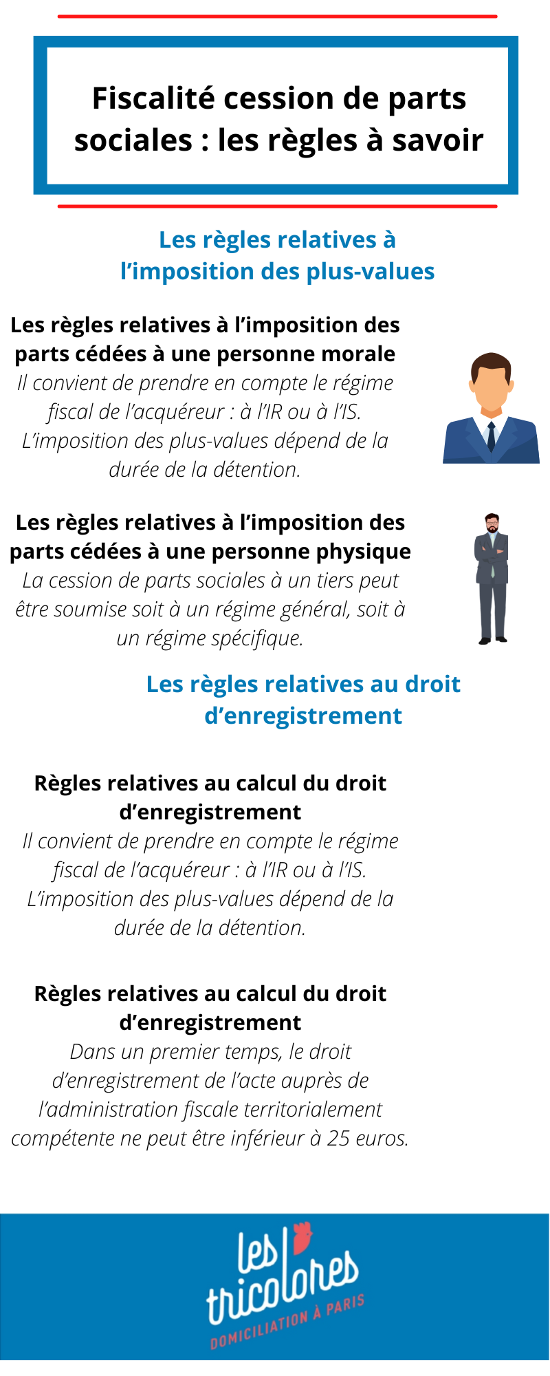 Fiscalité cession part sociales