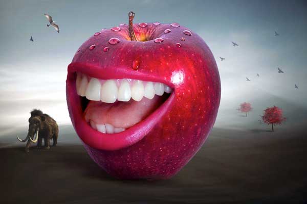 risate mela che ride
