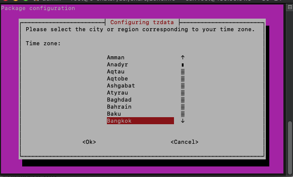 Select region to change timezone in linux server