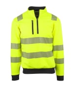 Dalby Gul Hivis Genser m zip stretch